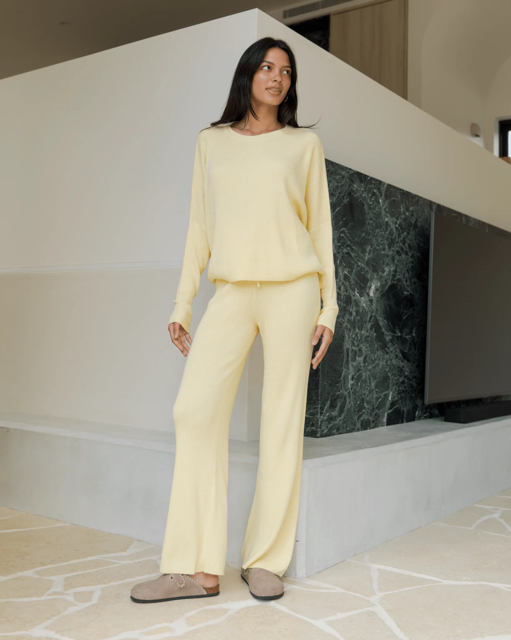 FINAL SALE | Alex Knit Pants | Lemon - Image 10