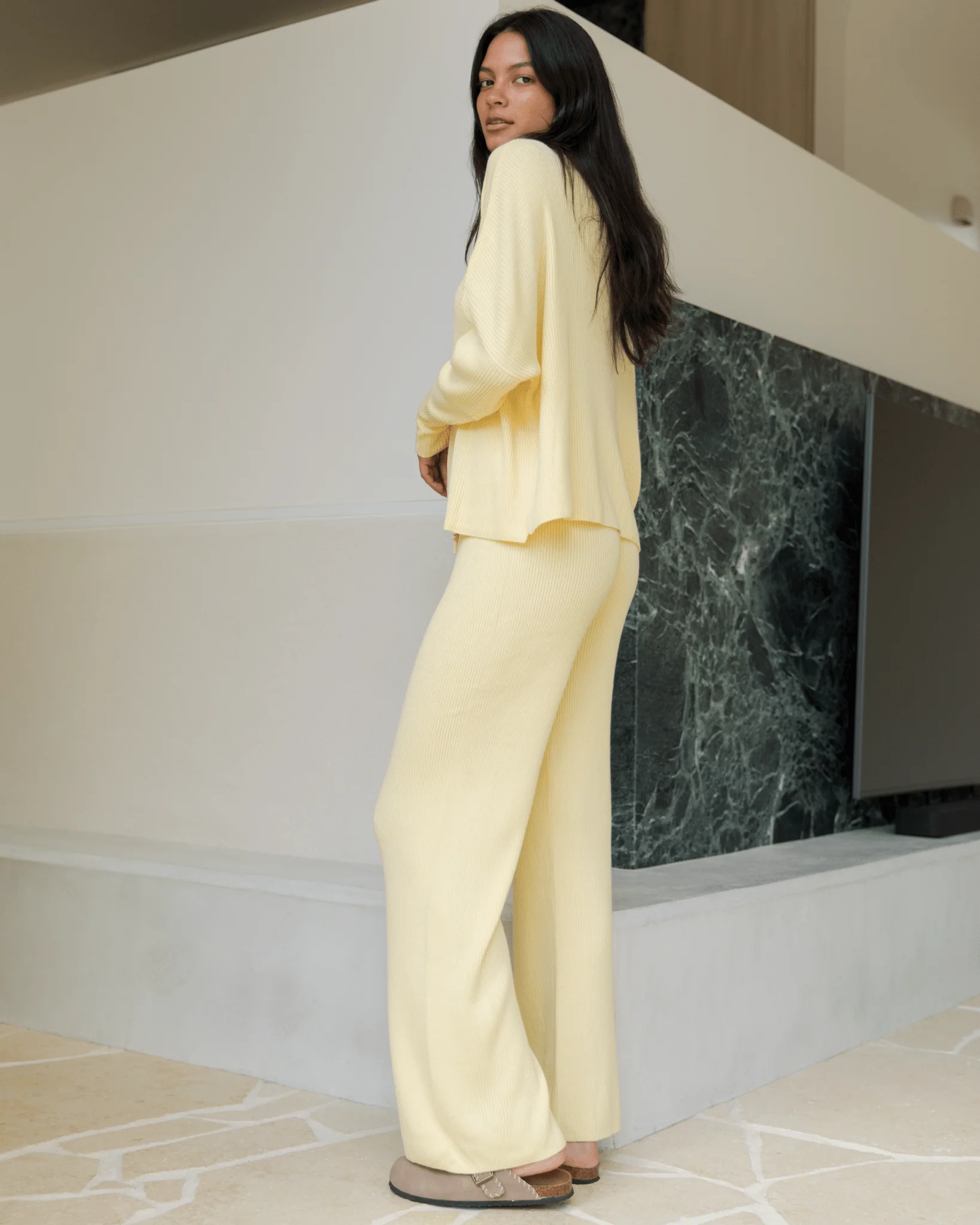 FINAL SALE | Alex Knit Pants | Lemon - Image 6