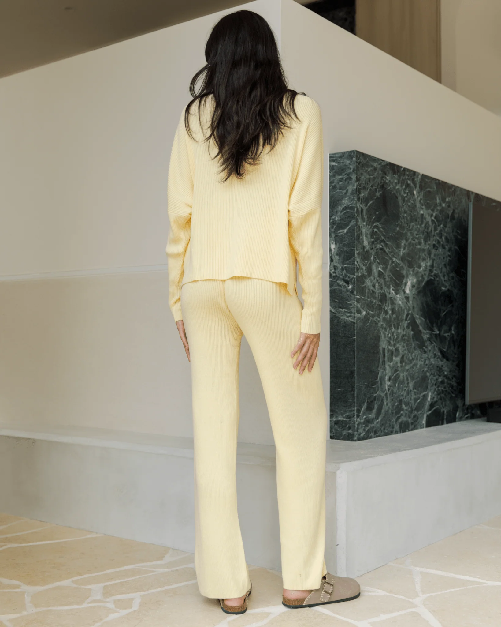 FINAL SALE | Alex Knit Pants | Lemon - Image 7