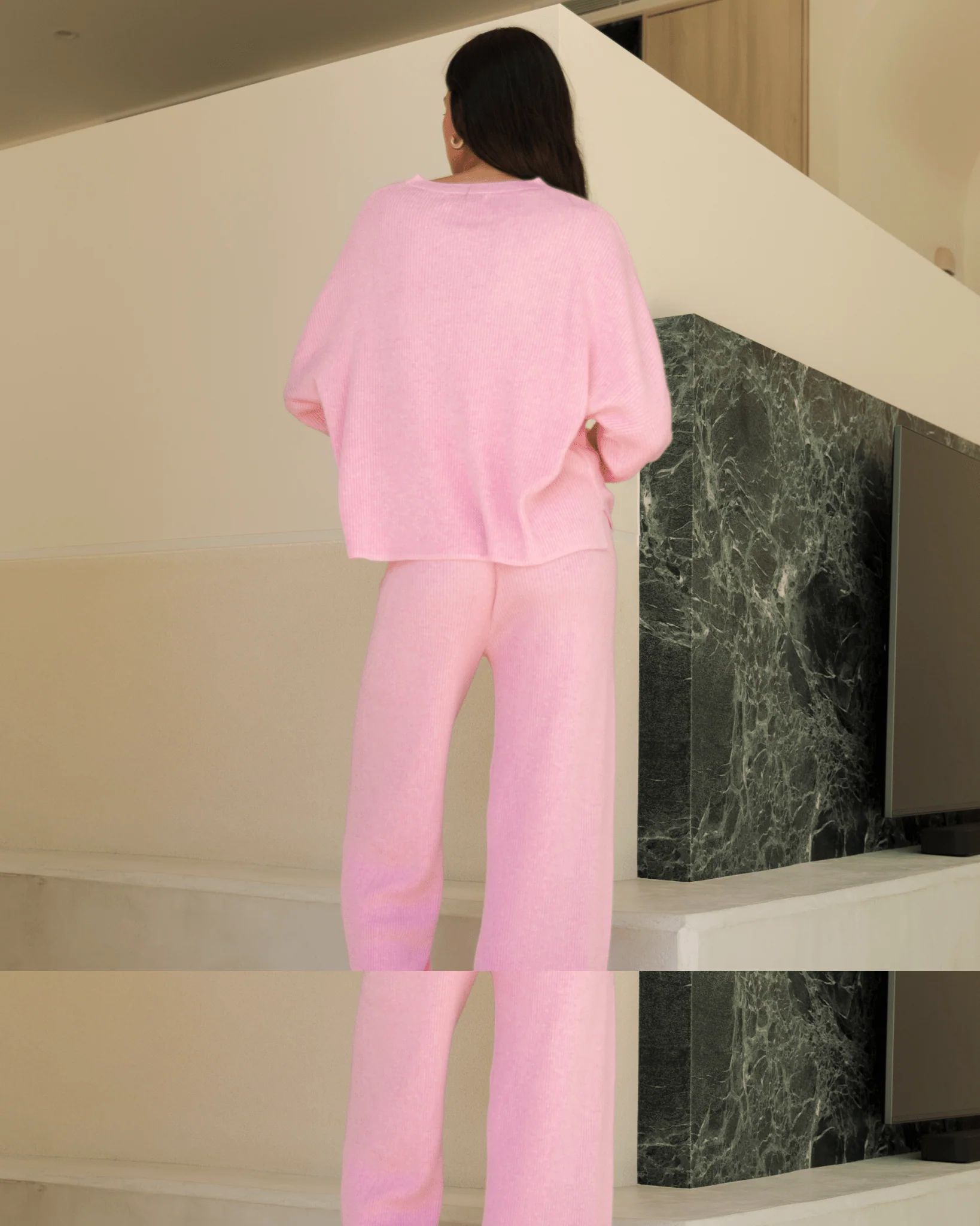 FINAL SALE | Alex Knit Pants | Pink Marle - Image 8