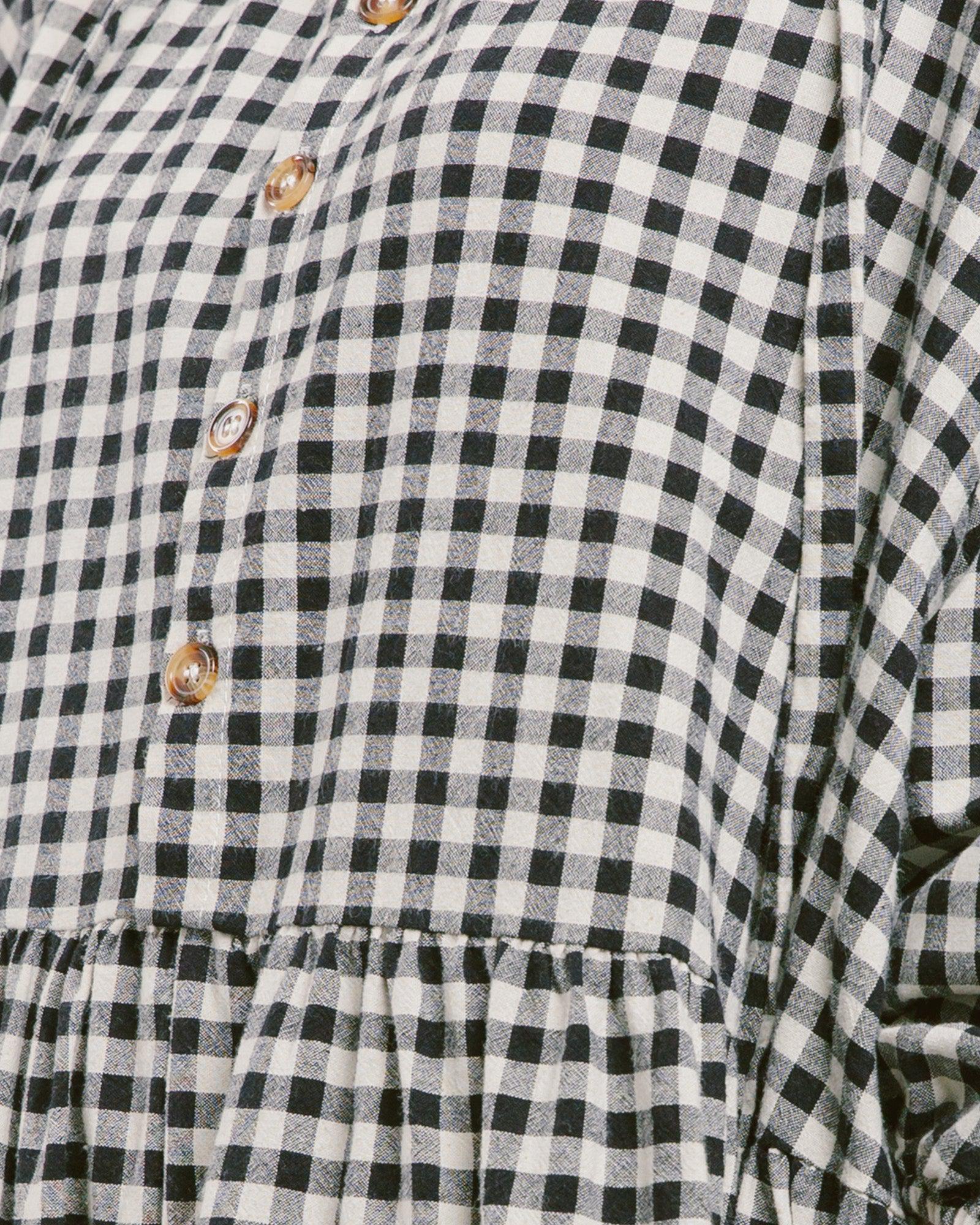 FINAL SALE | Avalon Smock Dress | Black Gingham - Image 14
