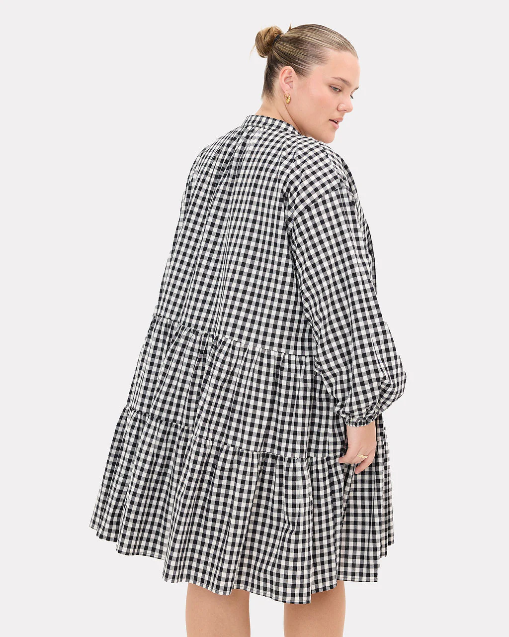 FINAL SALE | Avalon Smock Dress | Black Gingham - Image 3
