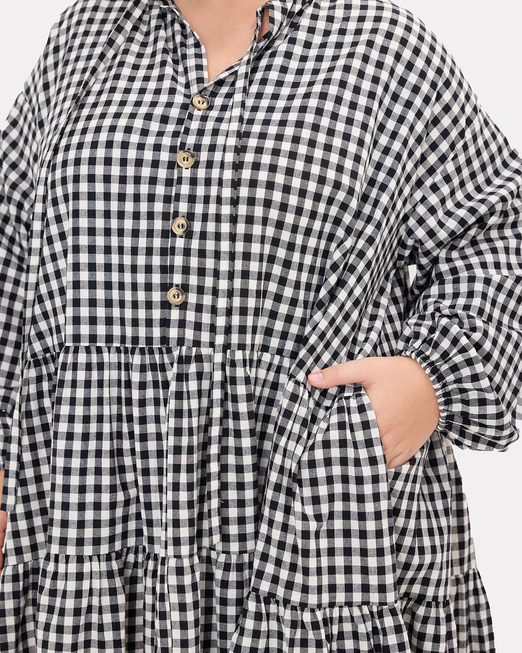 FINAL SALE | Avalon Smock Dress | Black Gingham - Image 4