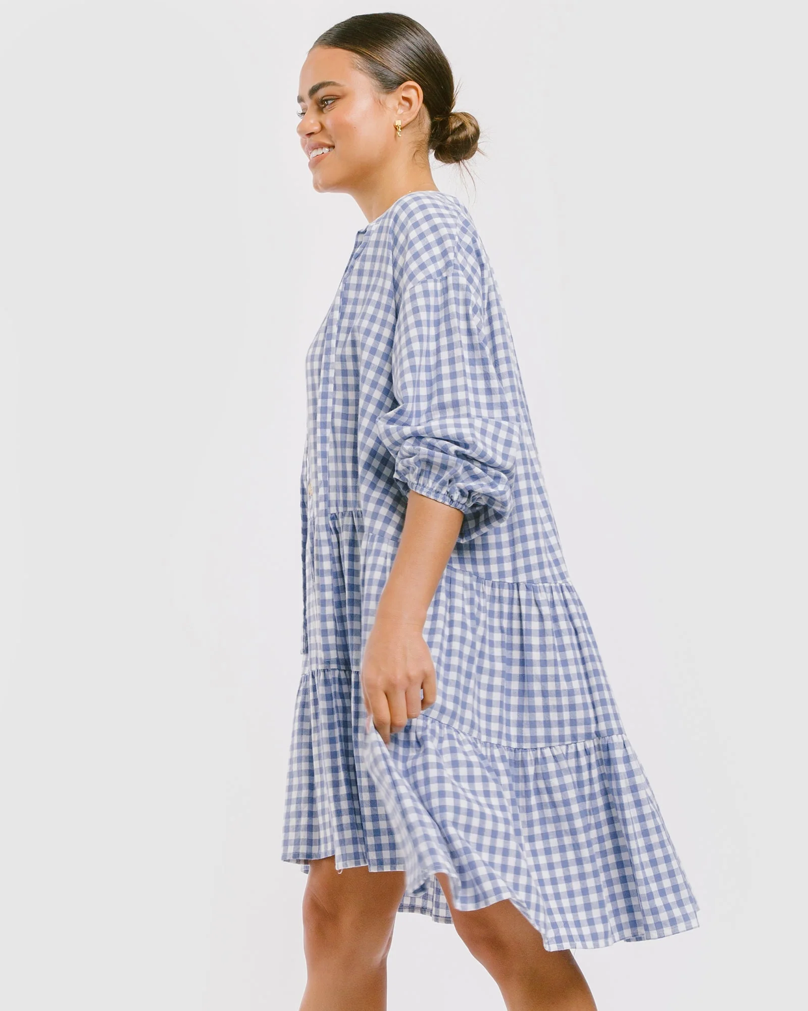 FINAL SALE | Avalon Smock Dress | Blue Gingham - Image 11