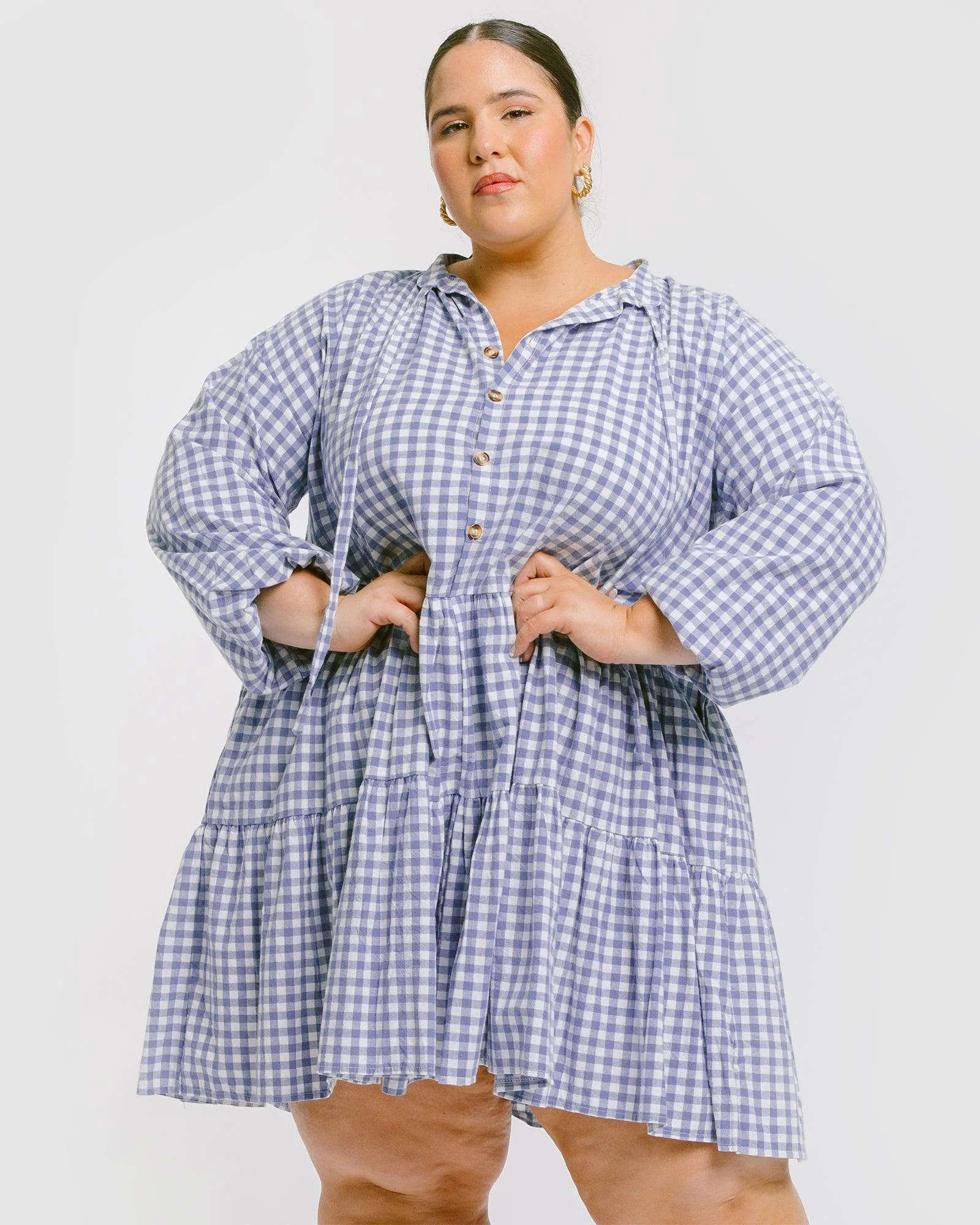 FINAL SALE | Avalon Smock Dress | Blue Gingham - Image 15