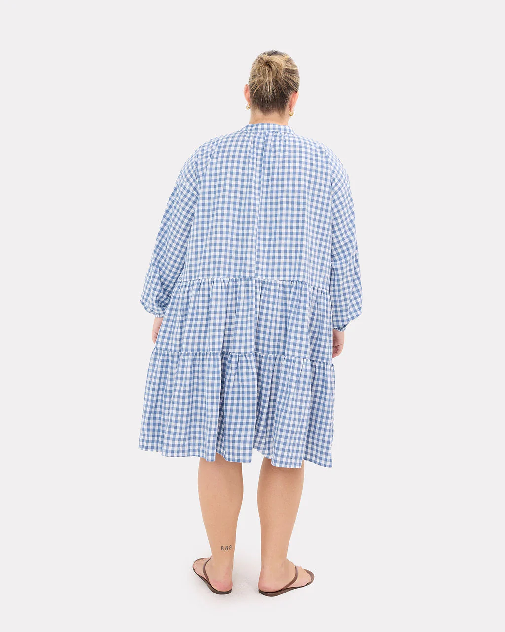 FINAL SALE | Avalon Smock Dress | Blue Gingham - Image 3