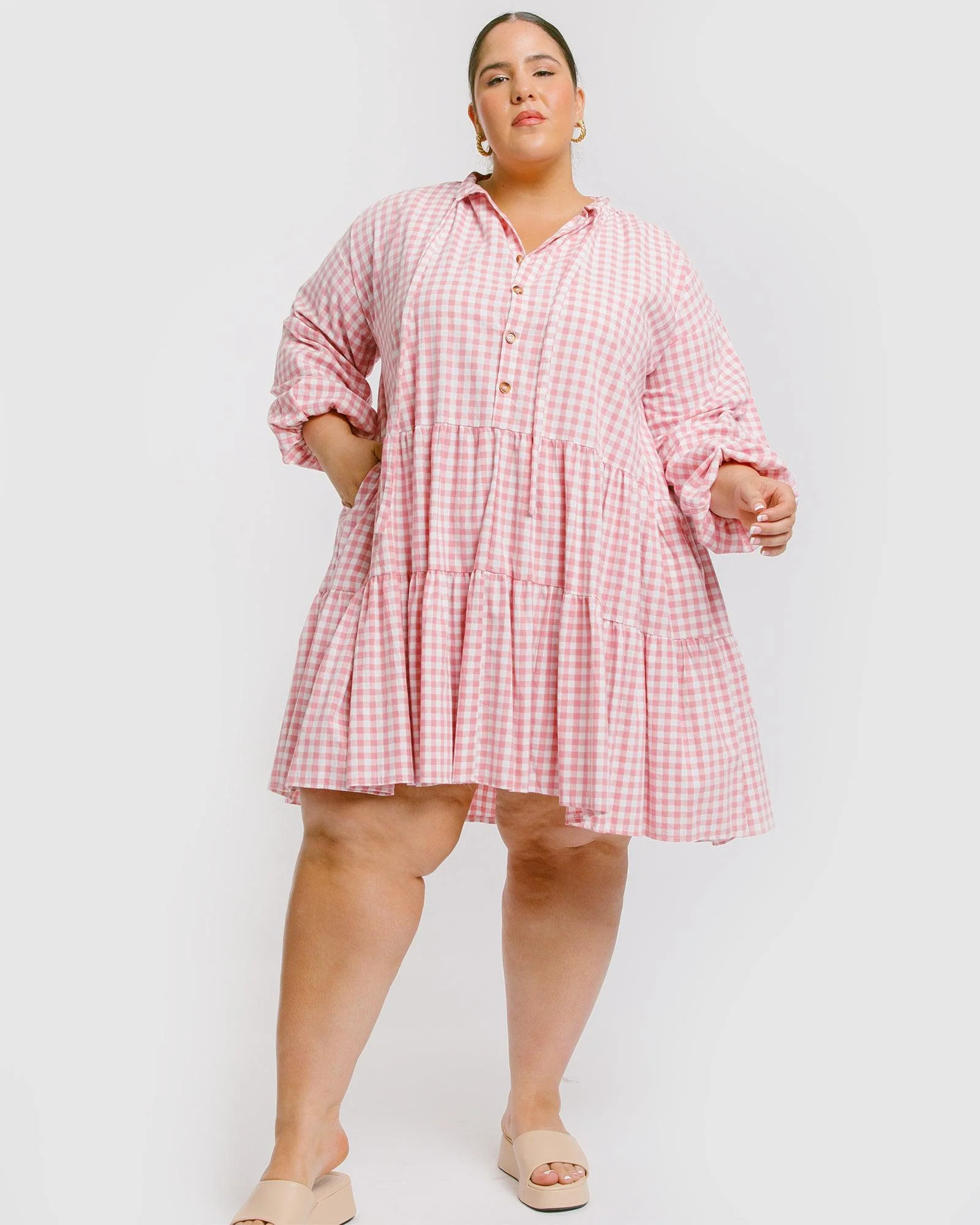 FINAL SALE | Avalon Smock Dress | Candy Gingham - Image 12