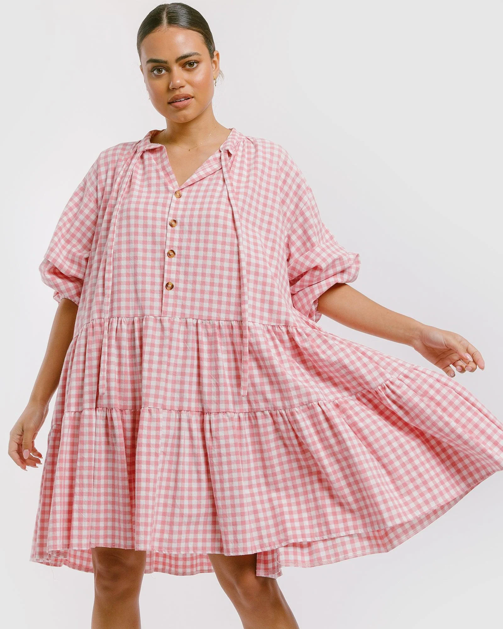 FINAL SALE | Avalon Smock Dress | Candy Gingham - Image 15