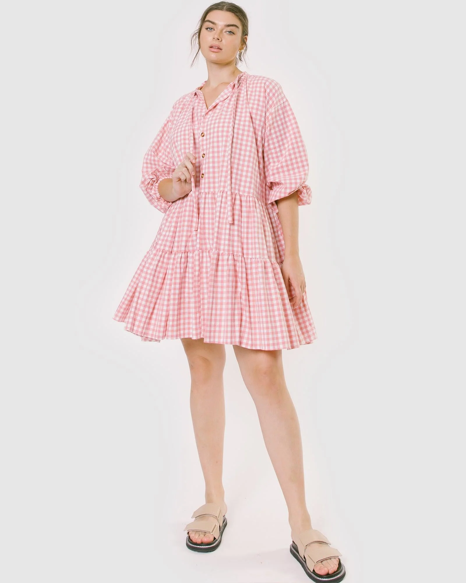 FINAL SALE | Avalon Smock Dress | Candy Gingham - Image 19