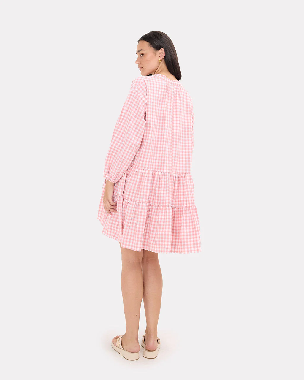 FINAL SALE | Avalon Smock Dress | Candy Gingham - Image 3