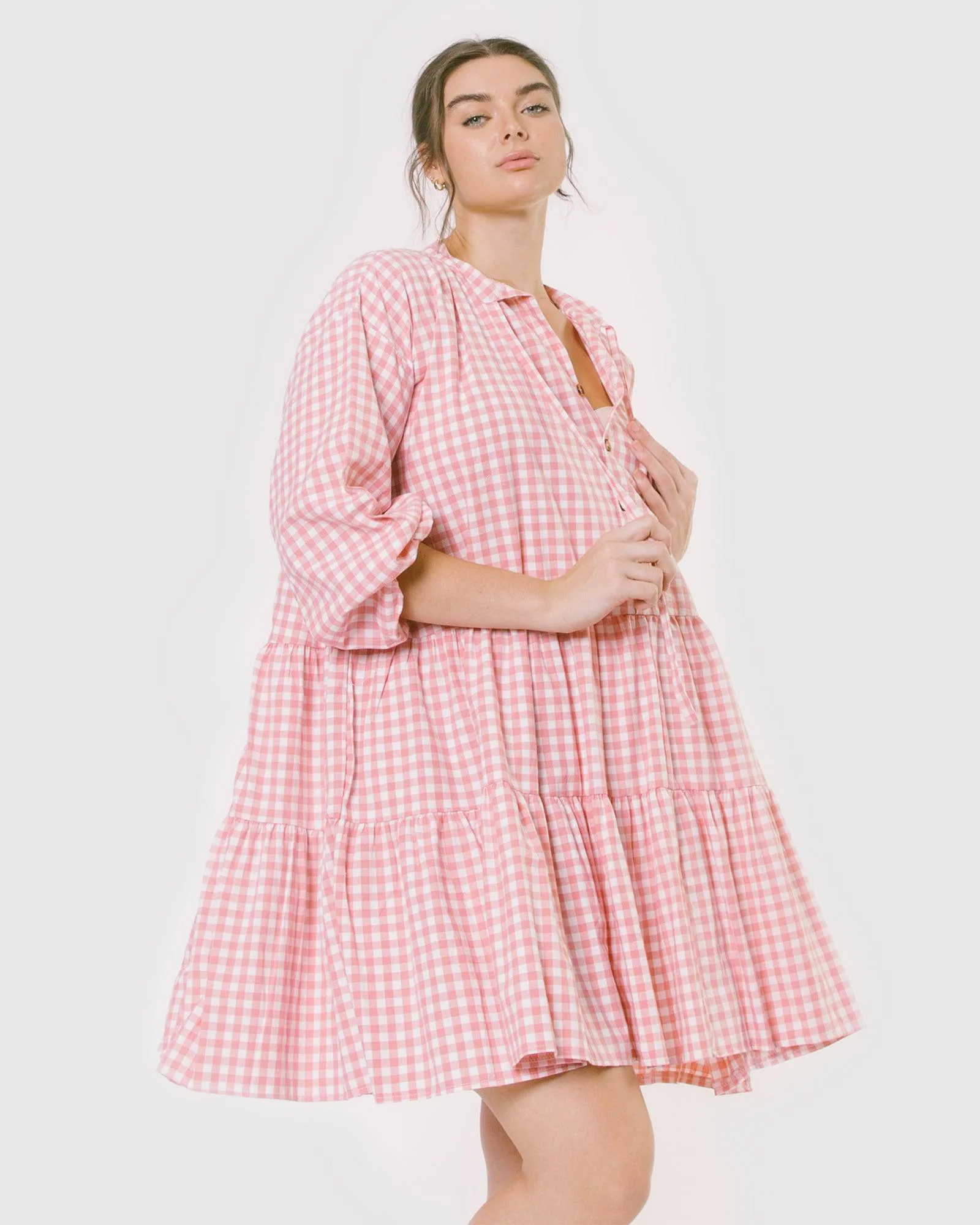 FINAL SALE | Avalon Smock Dress | Candy Gingham - Image 8
