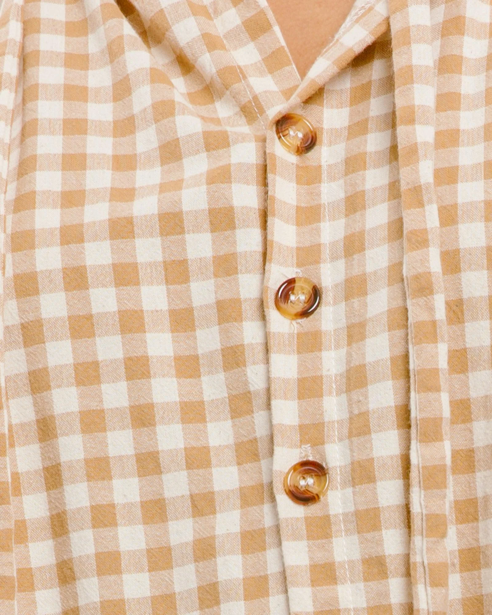 FINAL SALE | Avalon Smock Dress | Caramel Gingham - Image 13