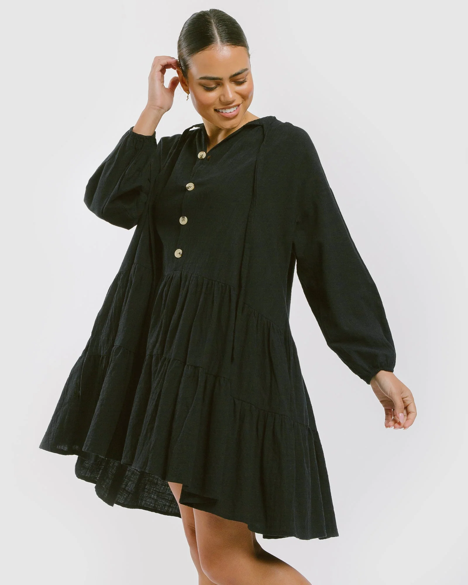 Avalon Smock Dress | Jett - Image 11