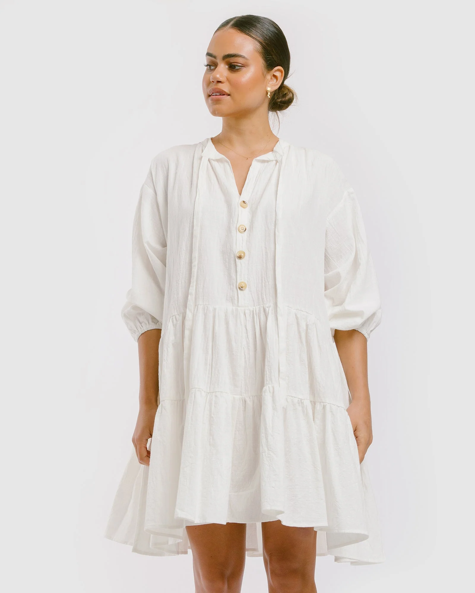Avalon Smock Dress | White - Image 5
