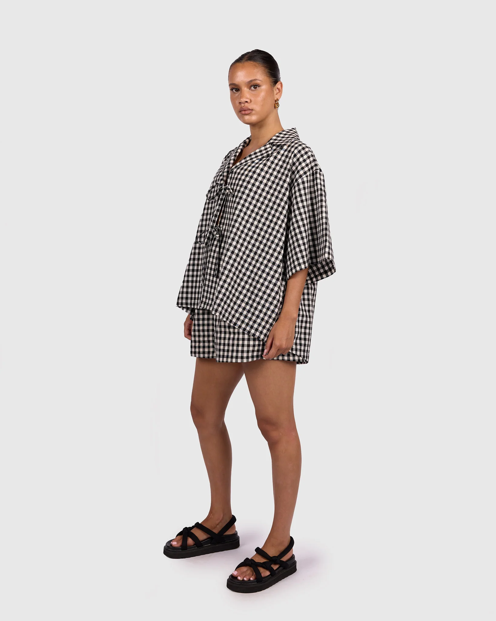 FINAL SALE | Billie Shirt | Black Gingham - Image 10