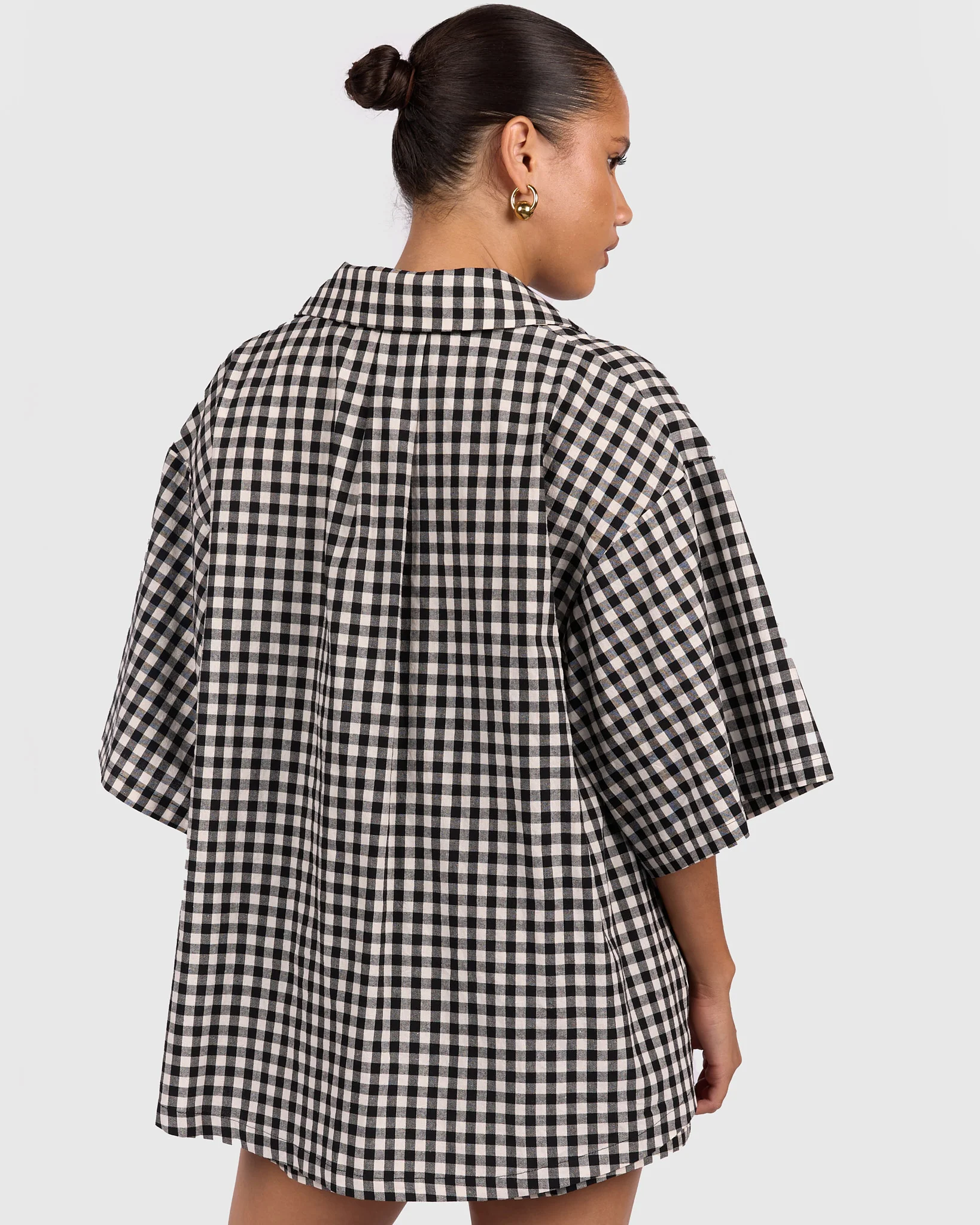 FINAL SALE | Billie Shirt | Black Gingham - Image 6