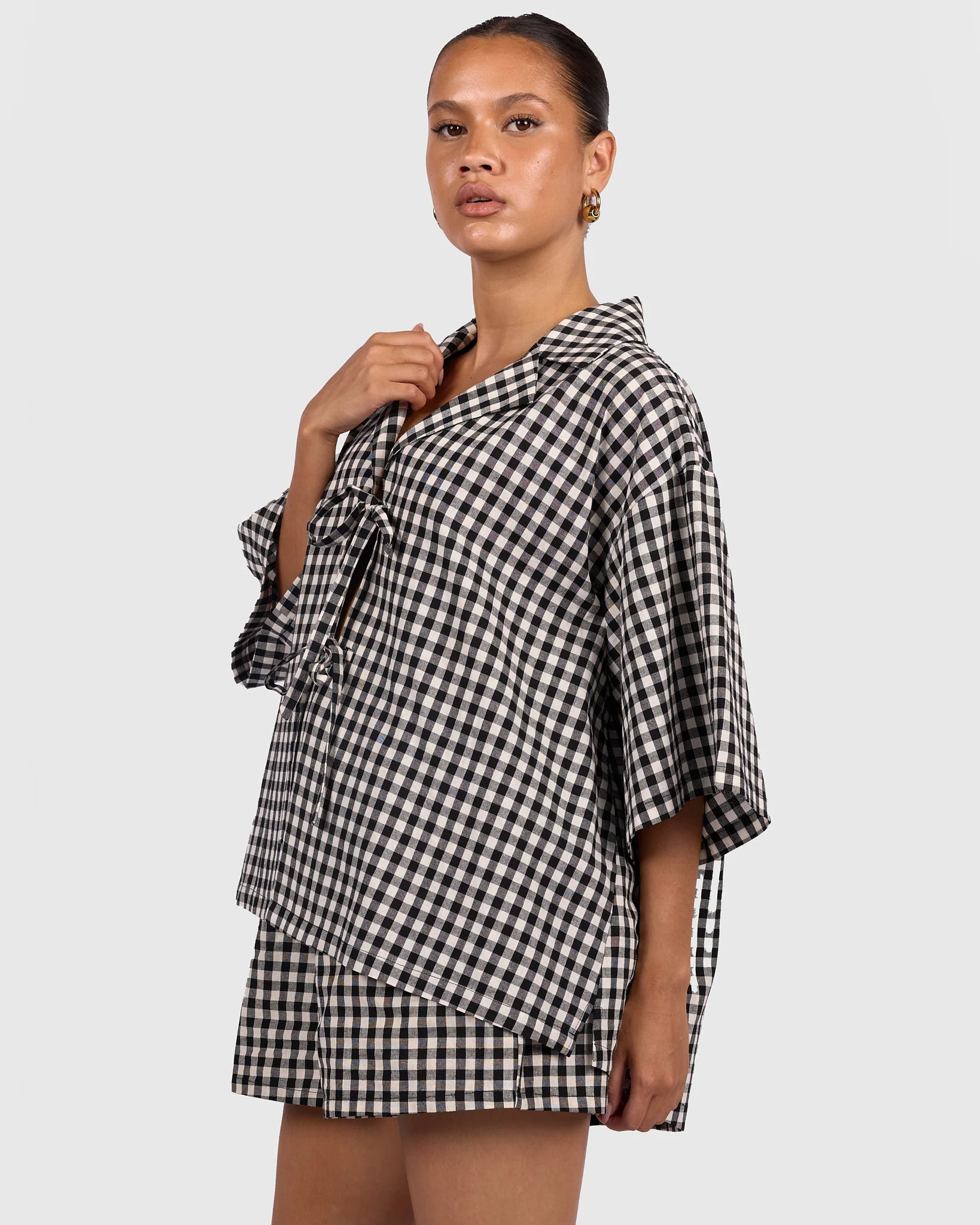 FINAL SALE | Billie Shirt | Black Gingham - Image 8