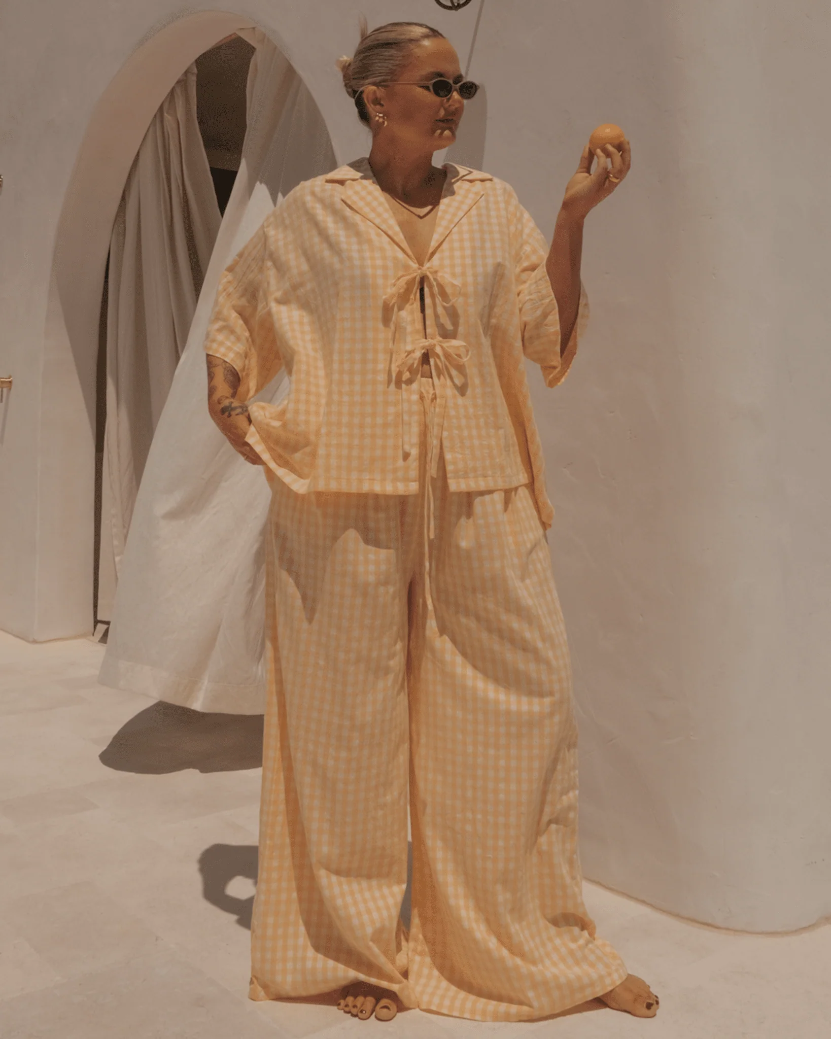 FINAL SALE | Billie Shirt | Lemon Gingham - Image 4