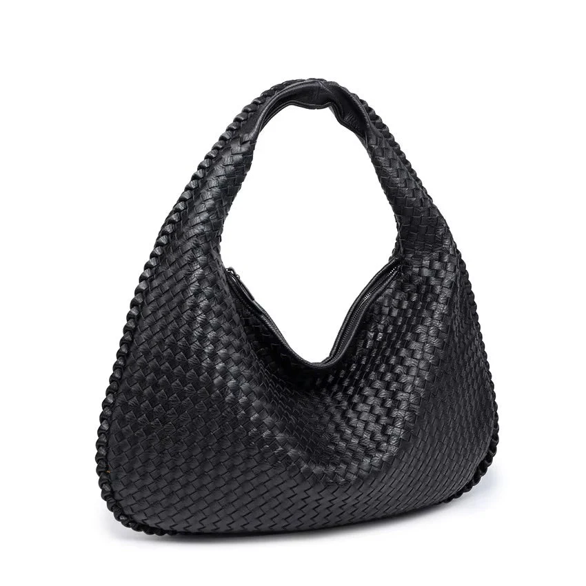 Bordeaux Braided Shoulder Bag | Black - Image 6