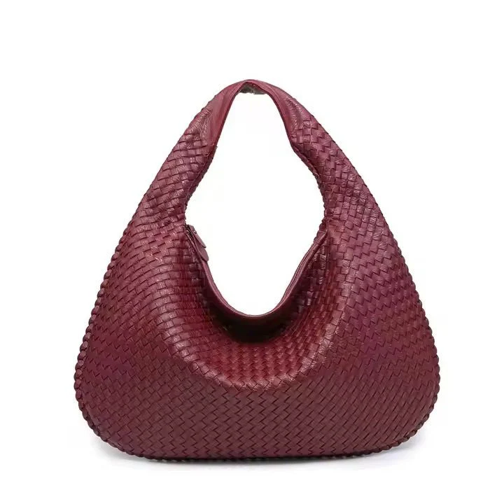 Bordeaux Braided Shoulder Bag | Wine - Image 6