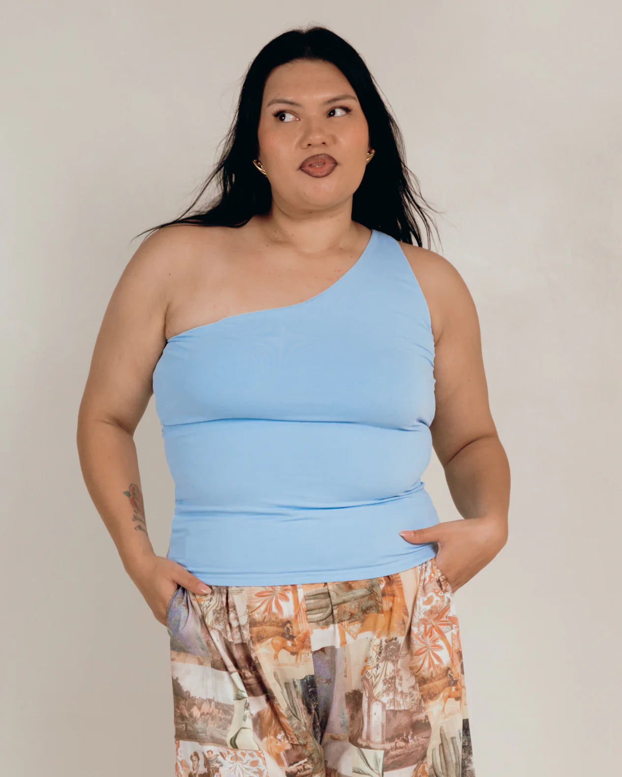 Butter One Shoulder Top | Powder Blue - Image 5