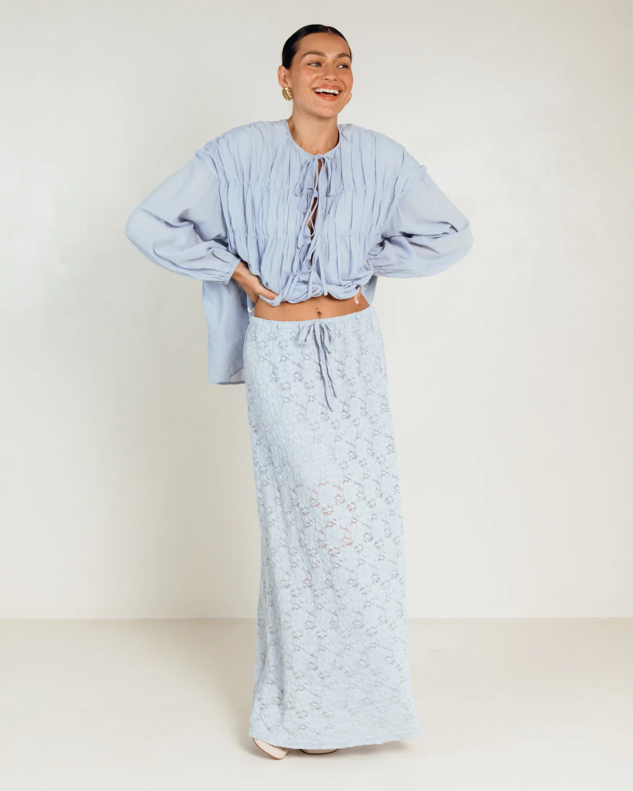 Daisy Smock Top | Powder Blue - Image 5