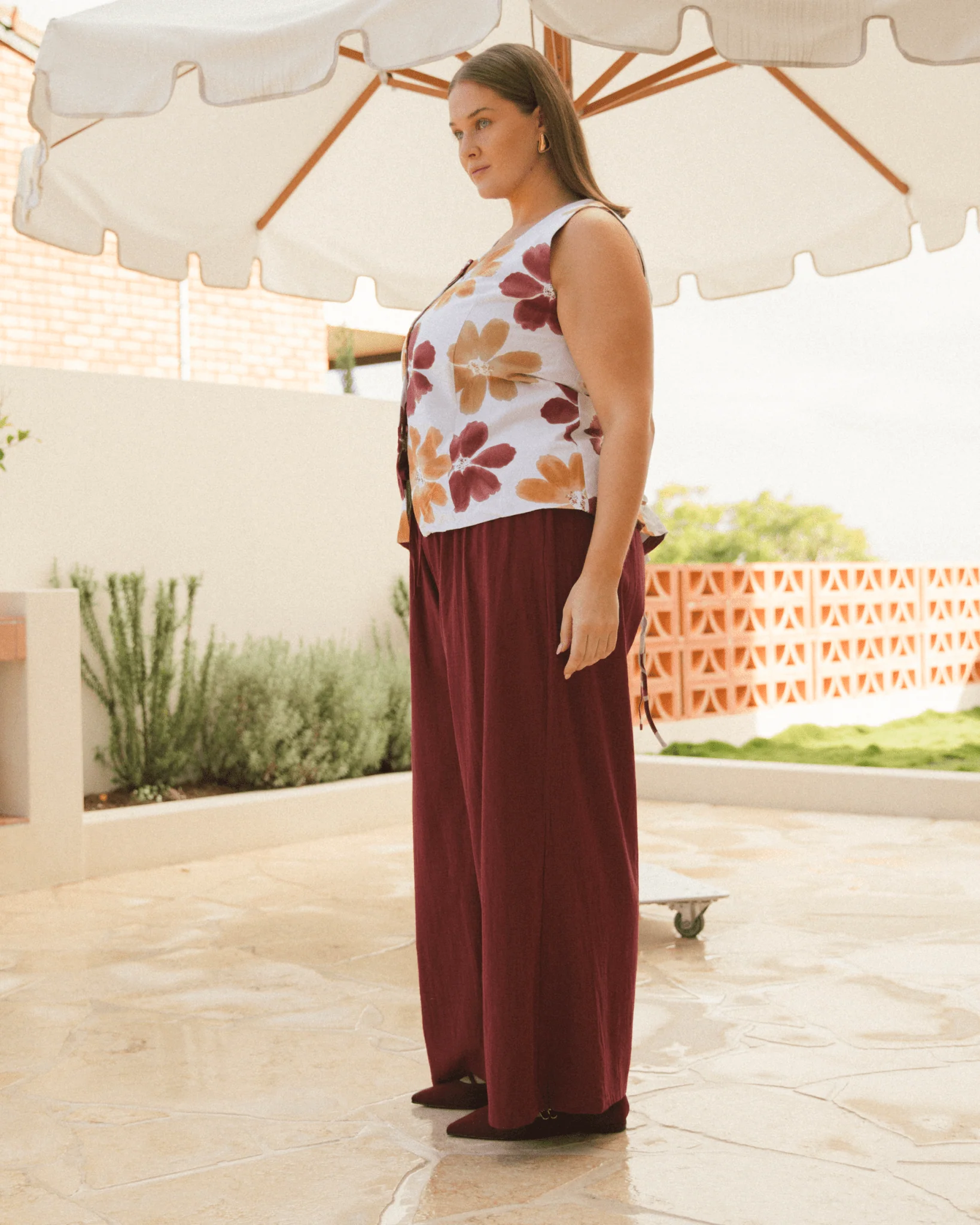 FINAL SALE | Ella Vest | Merlot Bloom - Image 4