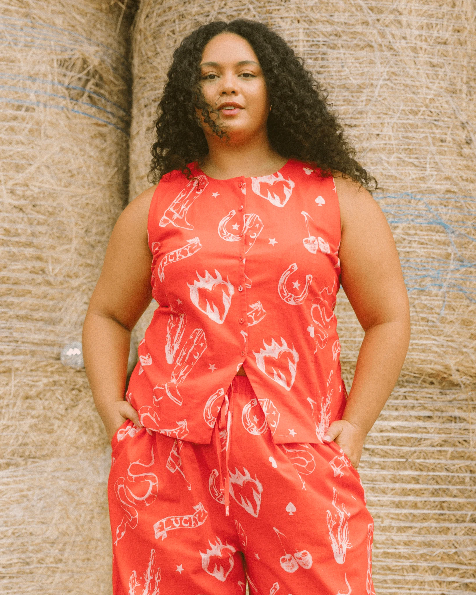 FINAL SALE | Lilly Vest | Red Wildhearts - Image 2