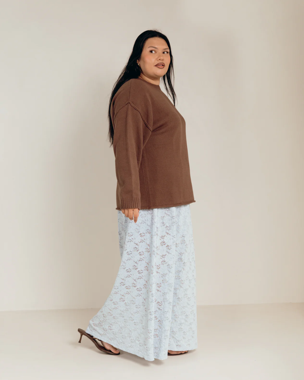 Ellie Knit Jumper | Chocolate - Image 3