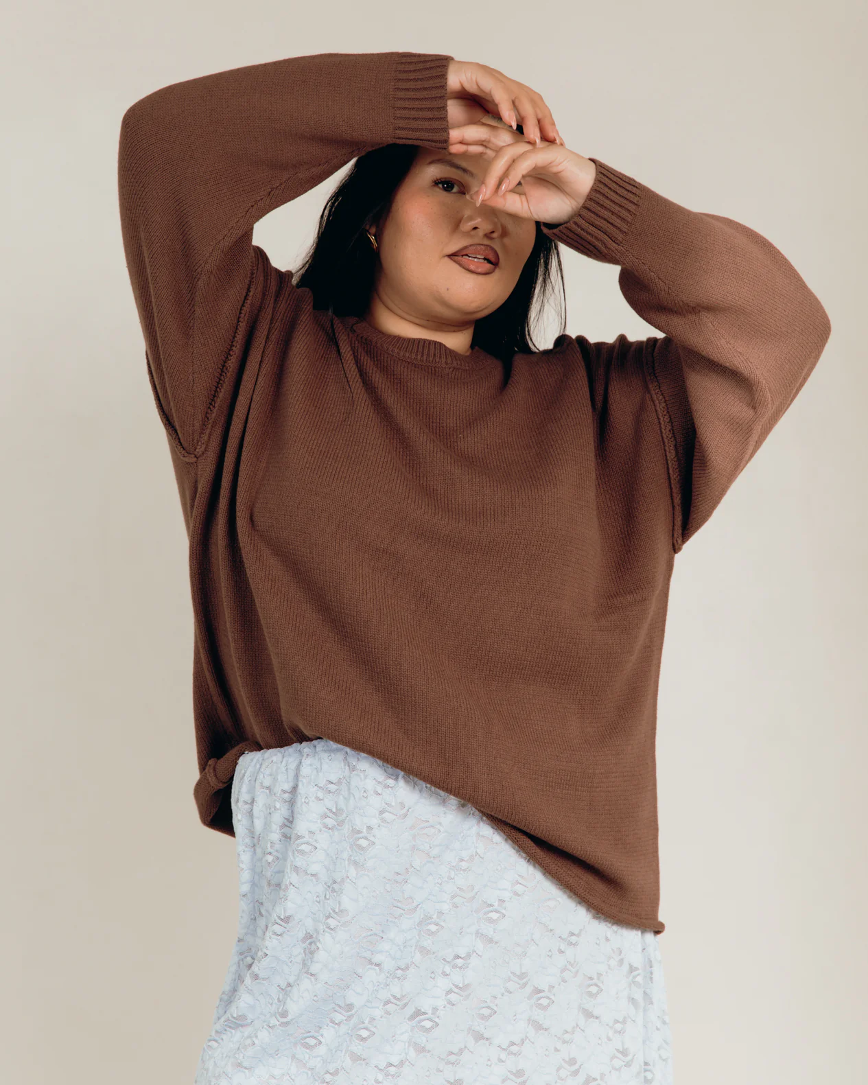 Ellie Knit Jumper | Chocolate - Image 4