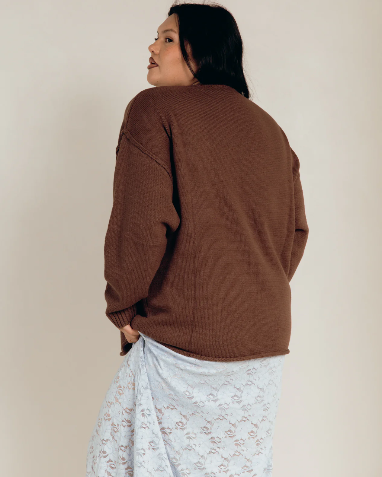 Ellie Knit Jumper | Chocolate - Image 5