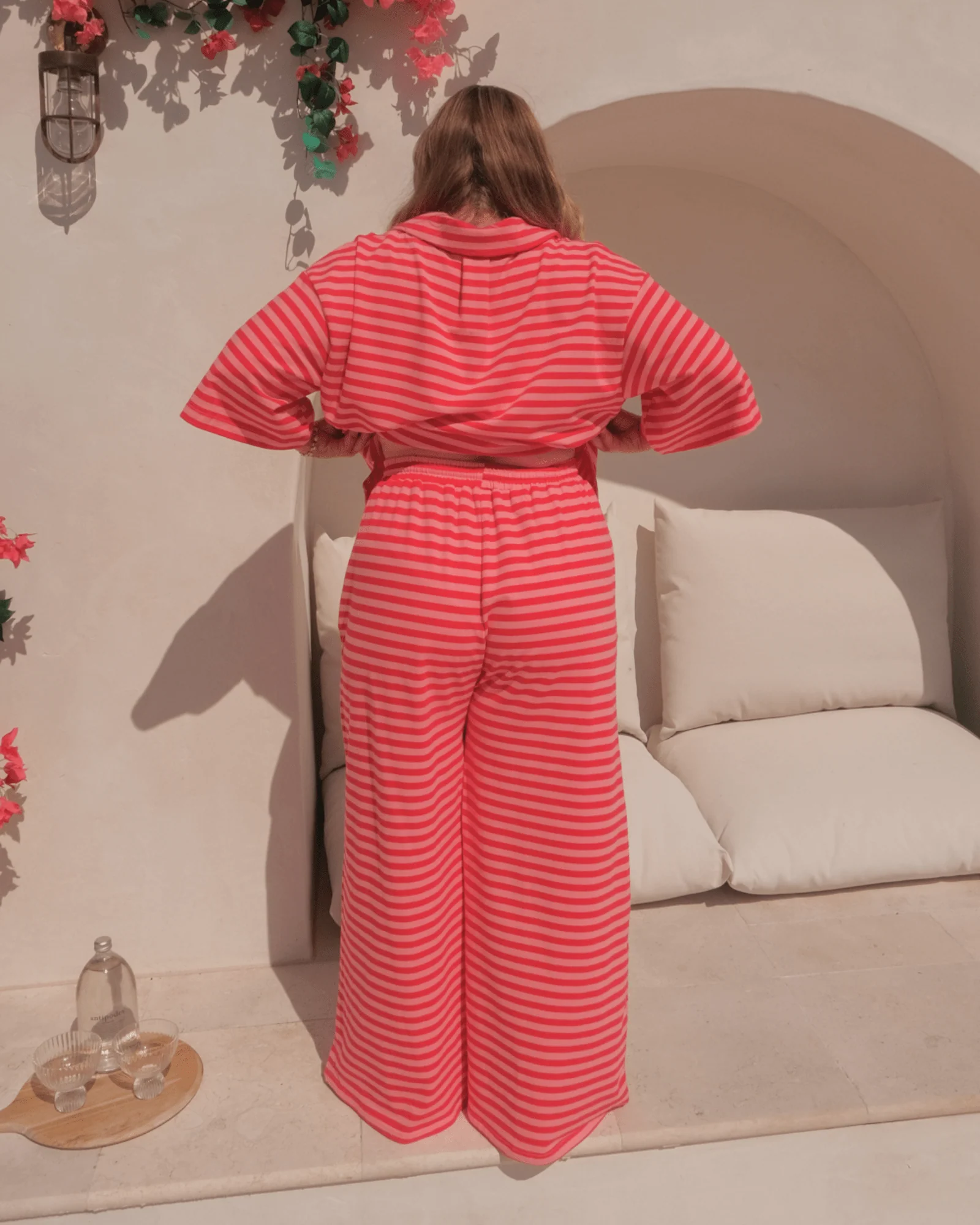 FINAL SALE | Essential Pants | Berry Stripe - Image 3