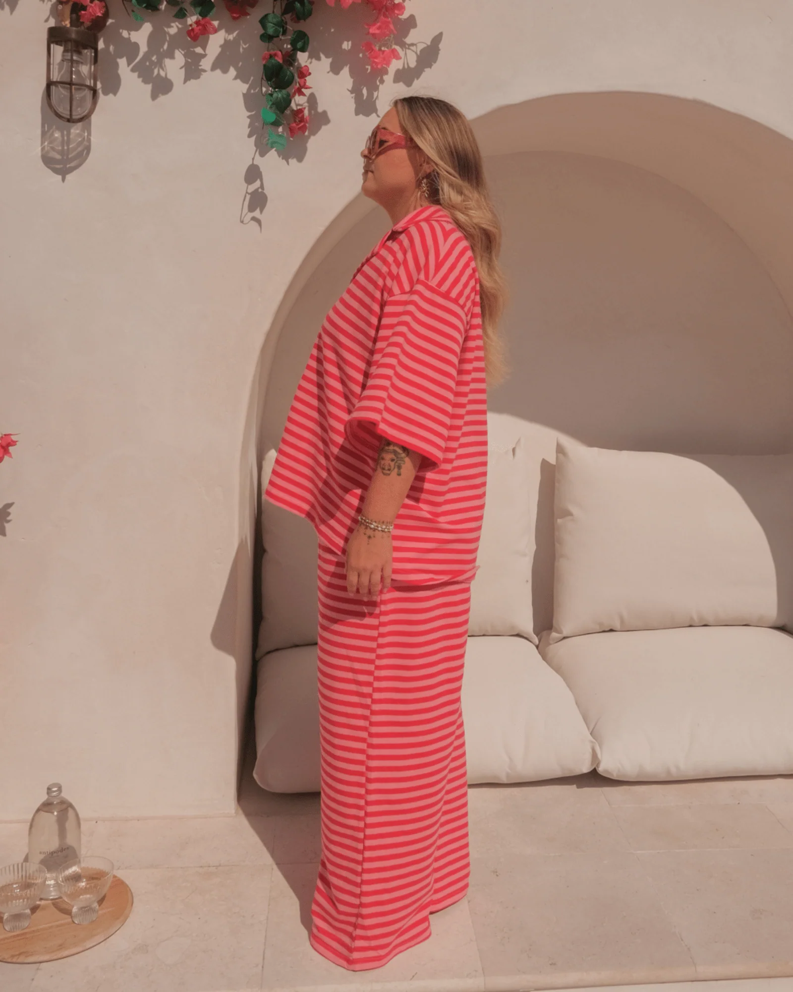 FINAL SALE | Essential Pants | Berry Stripe - Image 4