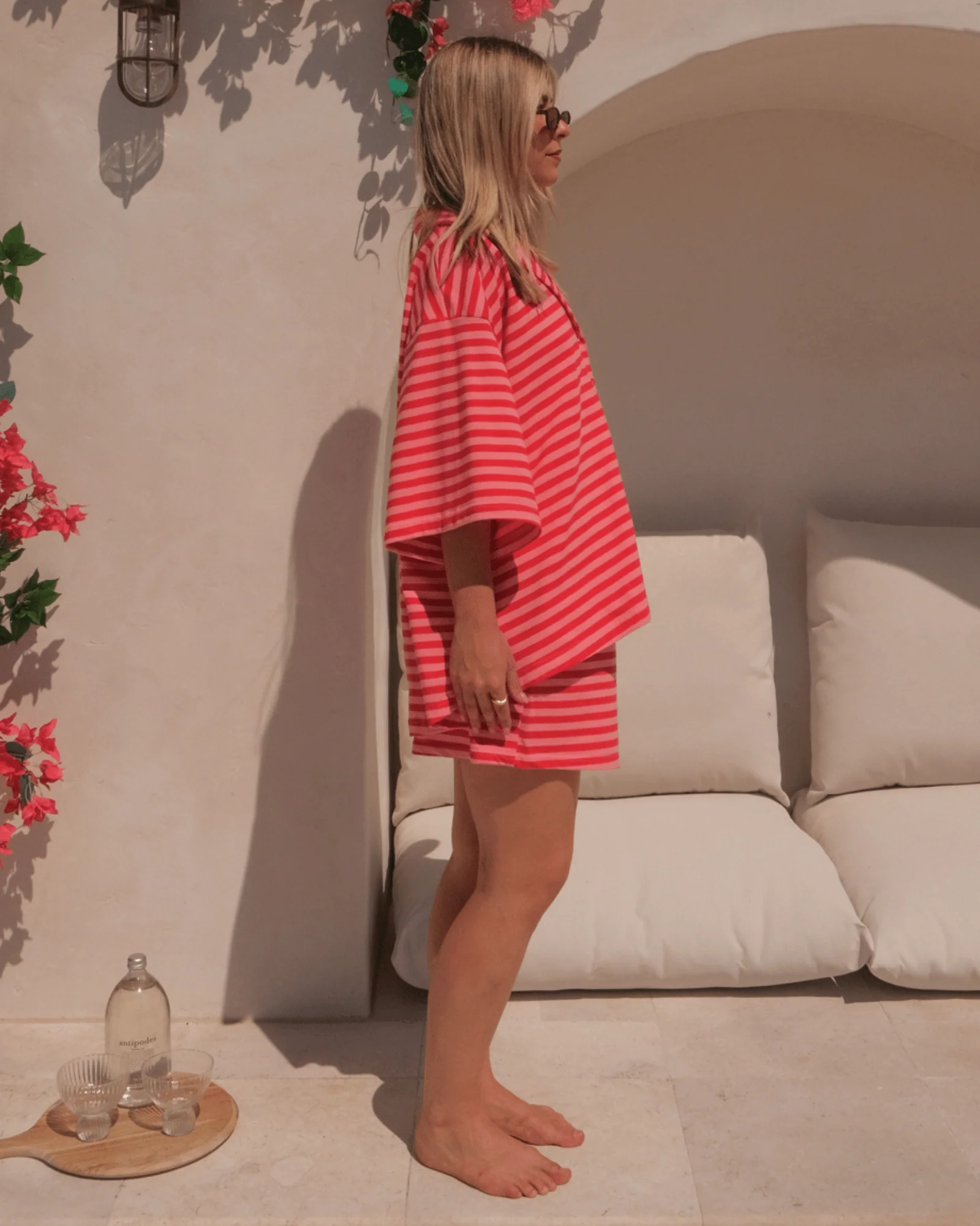 FINAL SALE | Essential Shorts | Berry Stripe - Image 6