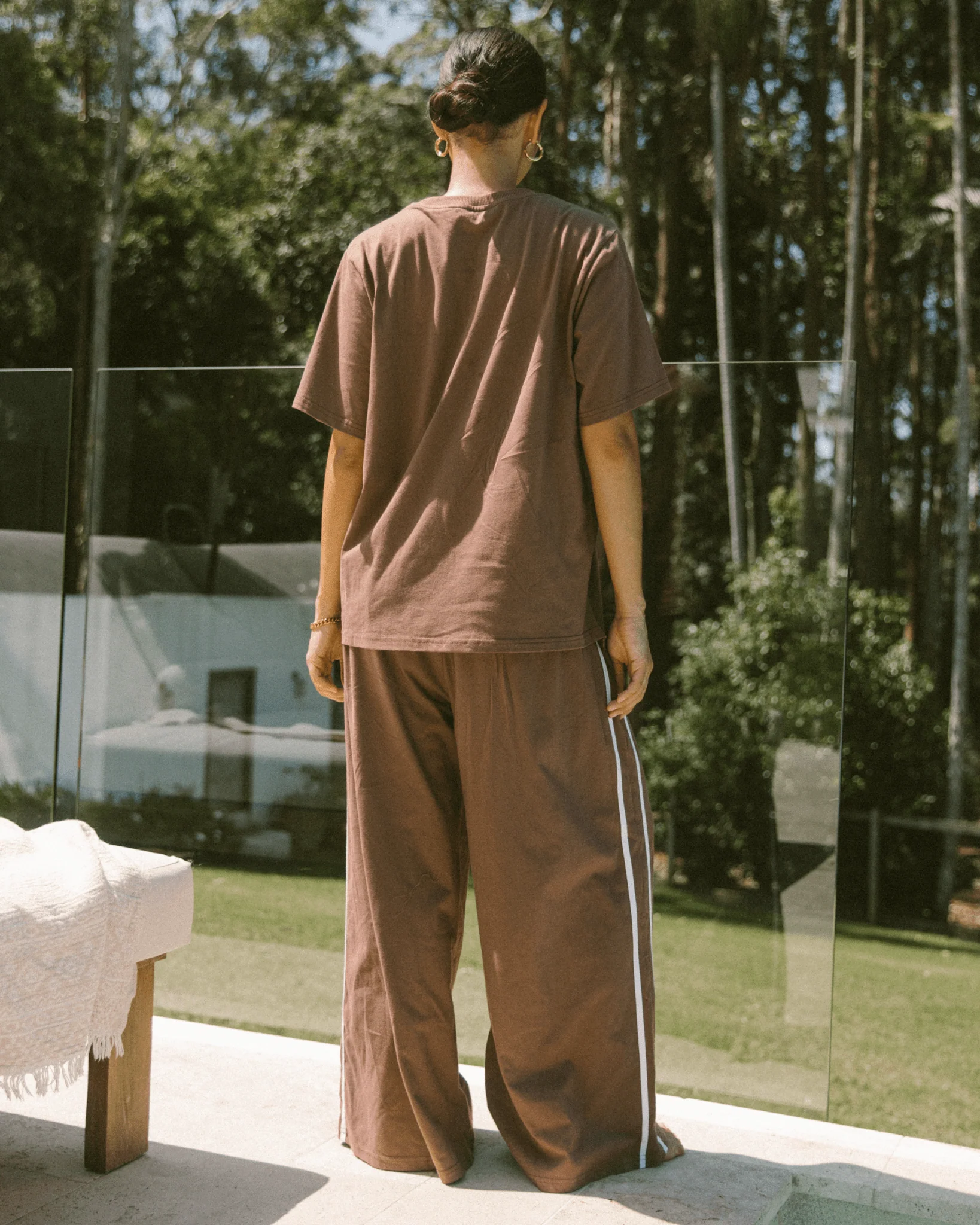 Essentials Pants | Brown & White - Image 4