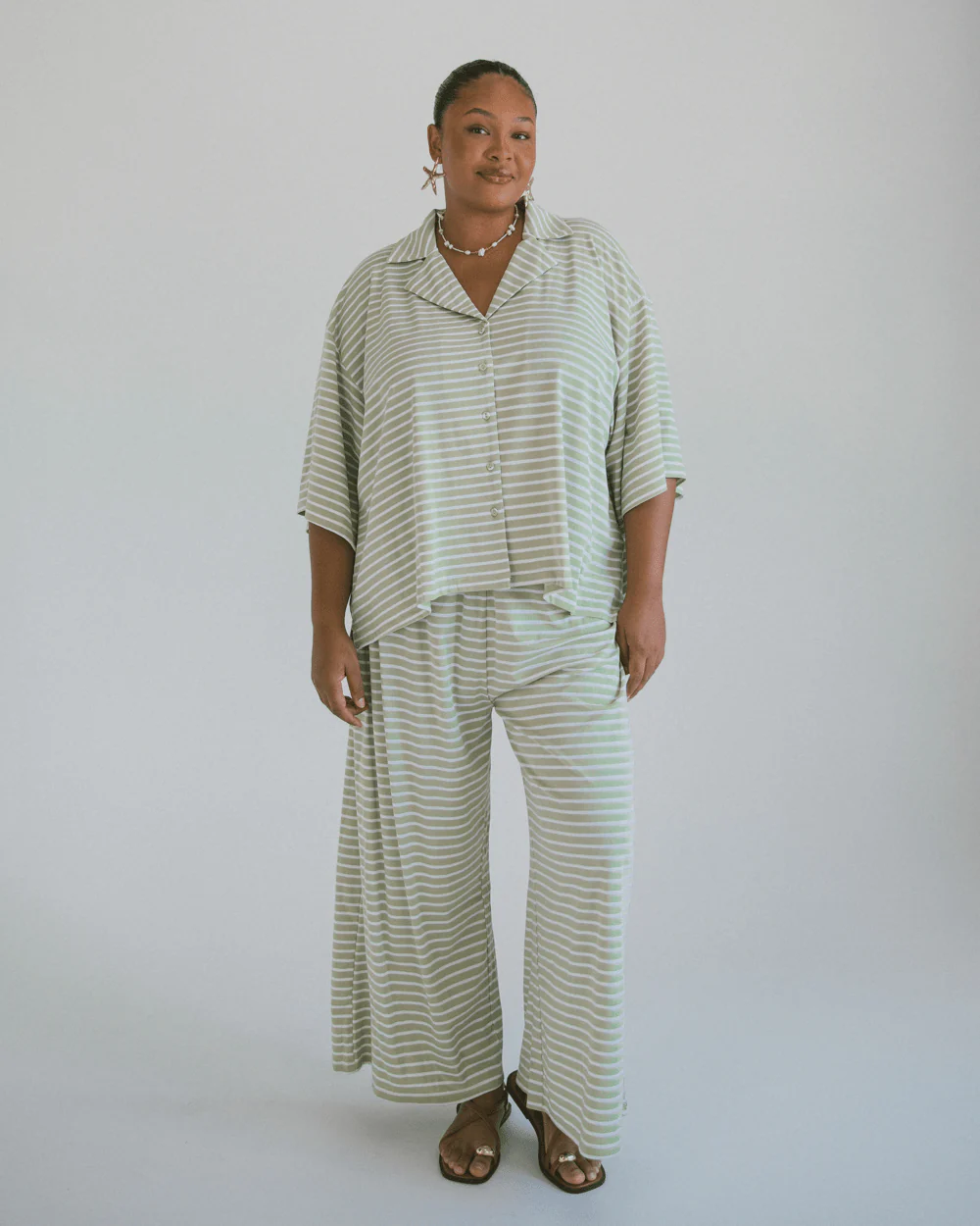 FINAL SALE | Essentials Pants | Green Stripe - Image 4