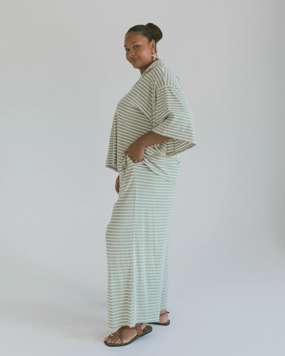 FINAL SALE | Essentials Pants | Green Stripe - Image 5