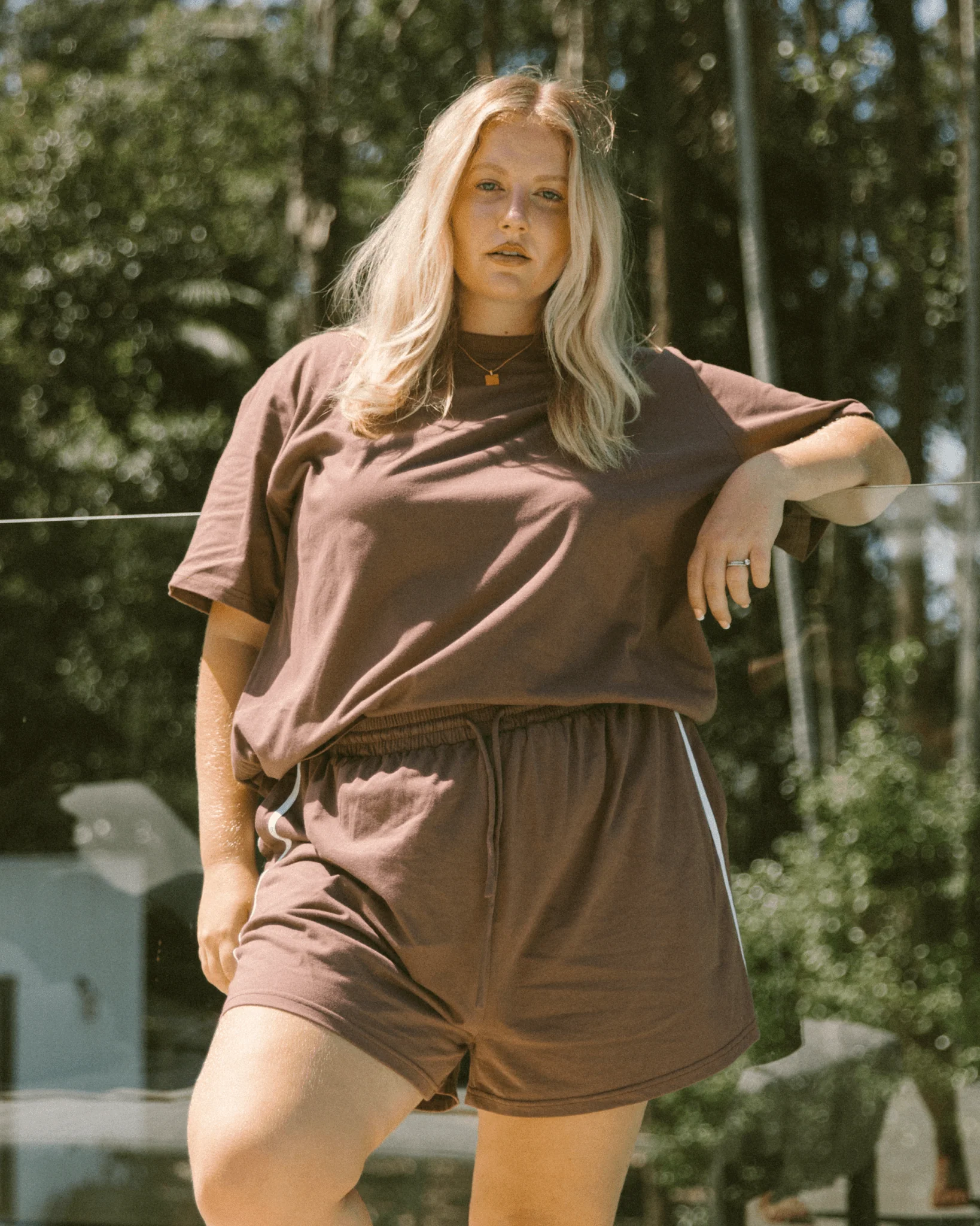 Essential Shorts | Brown/White - Image 2
