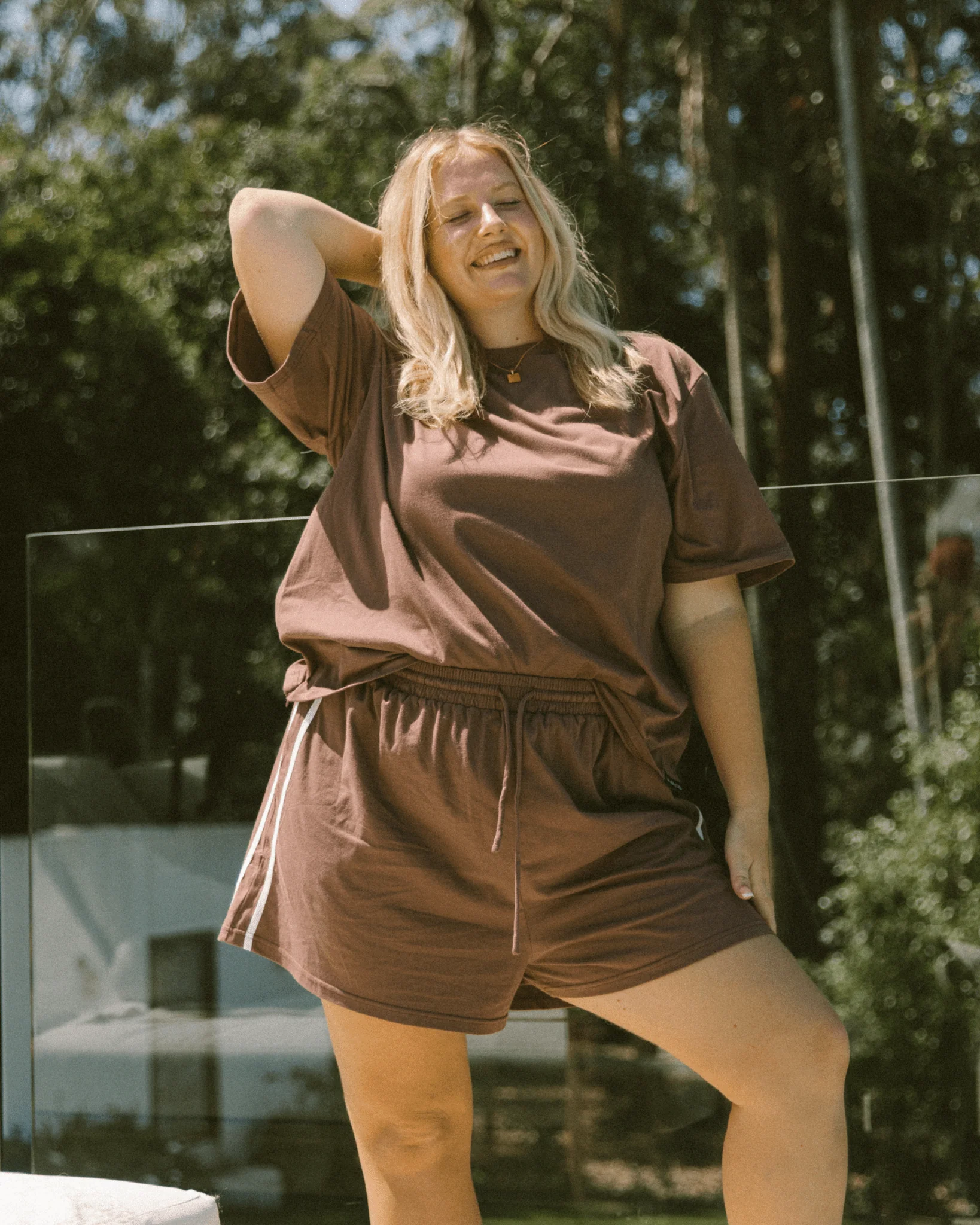 Essential Shorts | Brown/White - Image 3