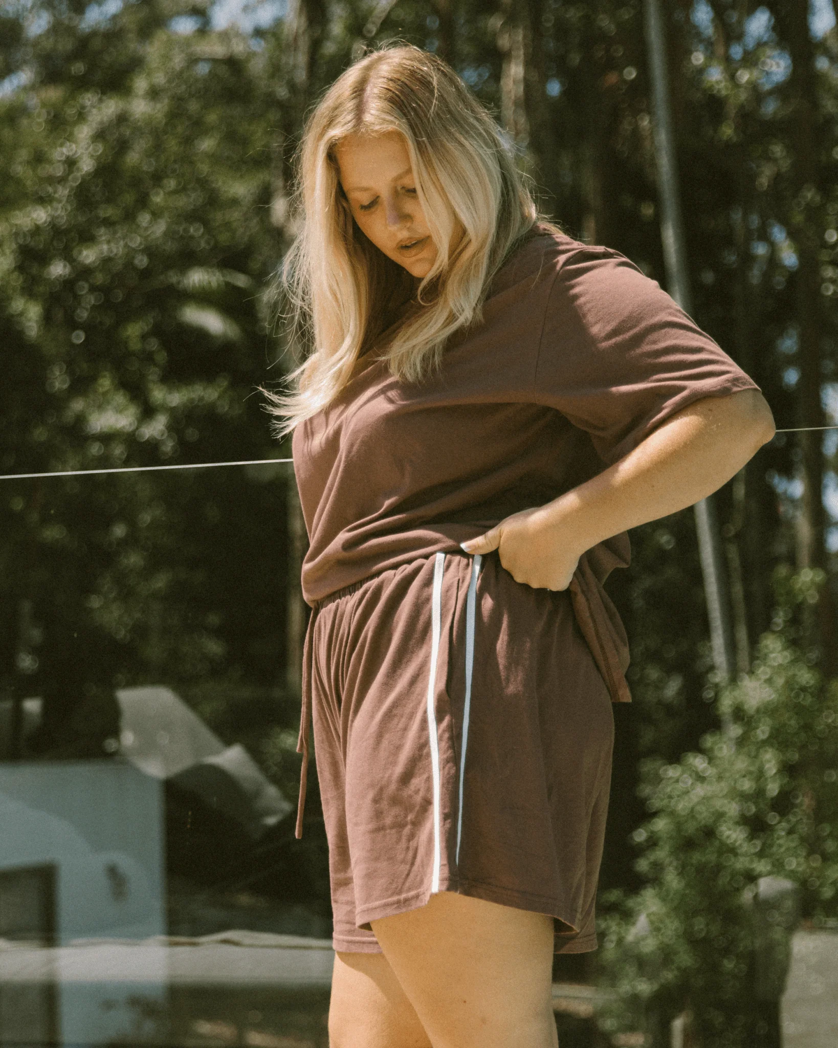 Essential Shorts | Brown/White - Image 4