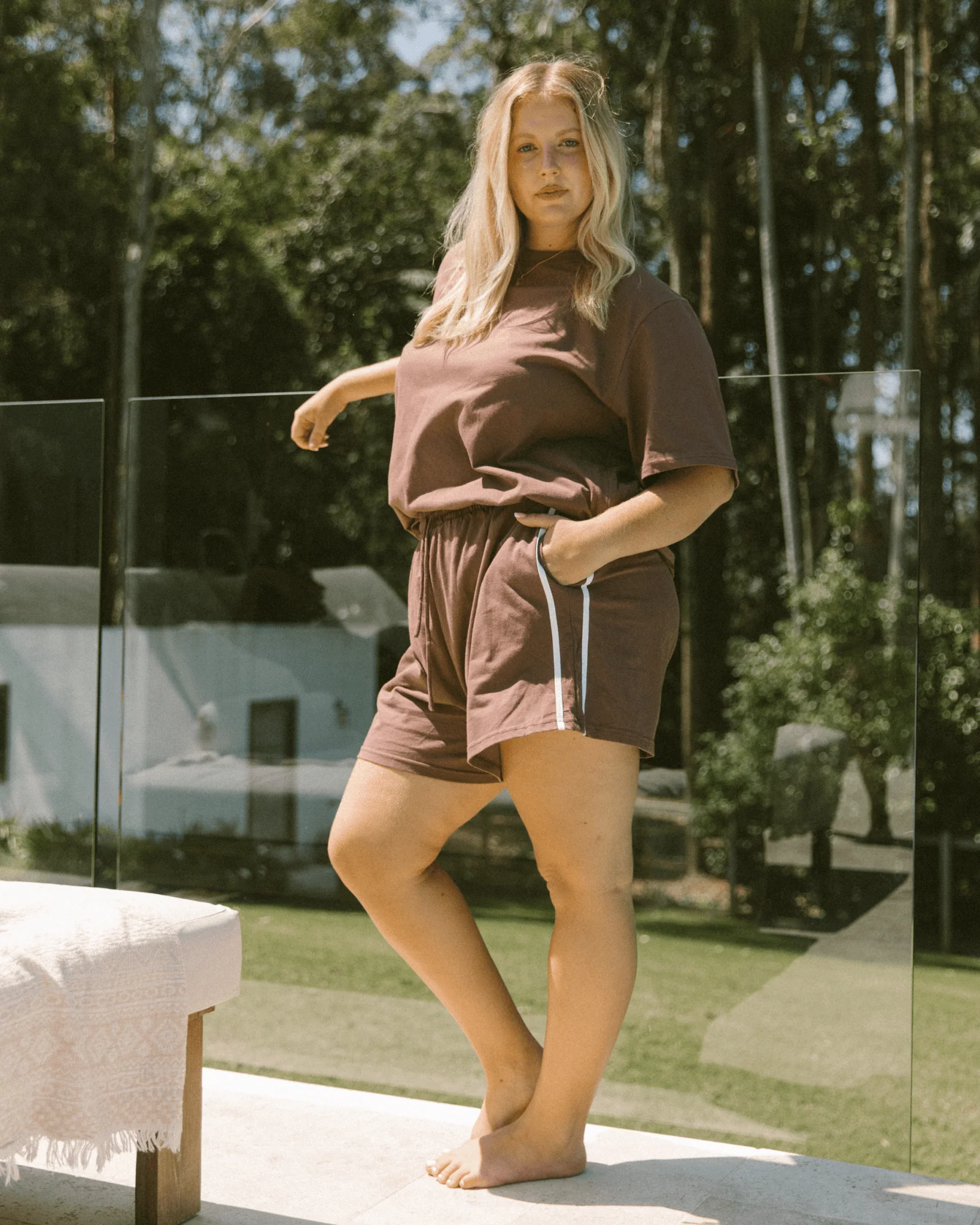 Essential Shorts | Brown/White - Image 5