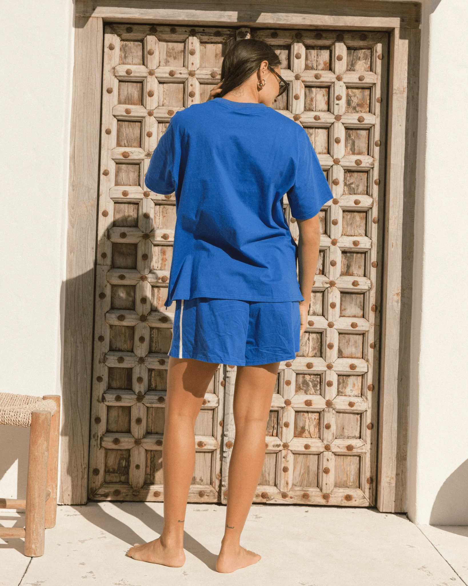 FINAL SALE | Essential Shorts | Cobalt Blue & White - Image 8