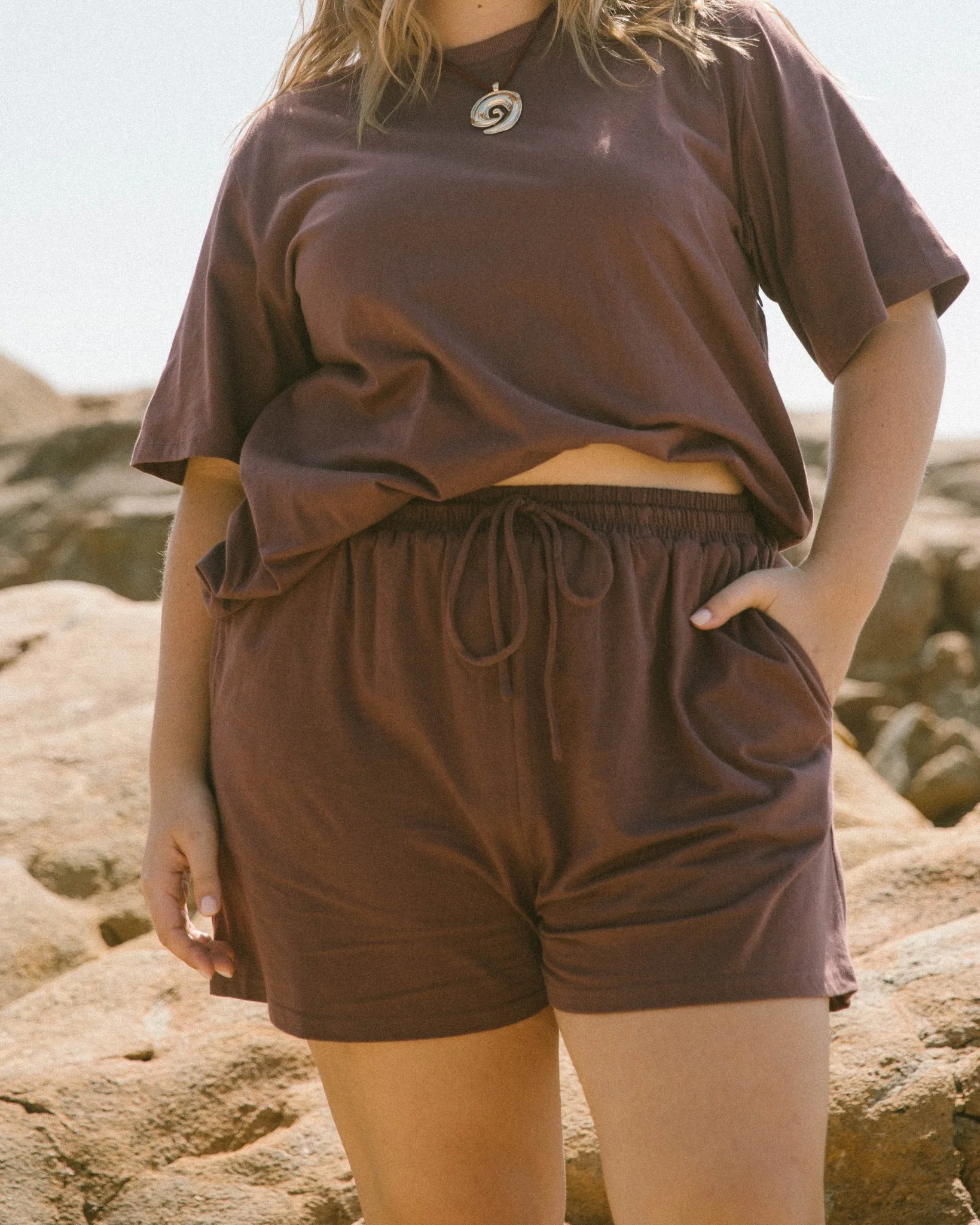 FINAL SALE | Essential Shorts | Wine - Image 6