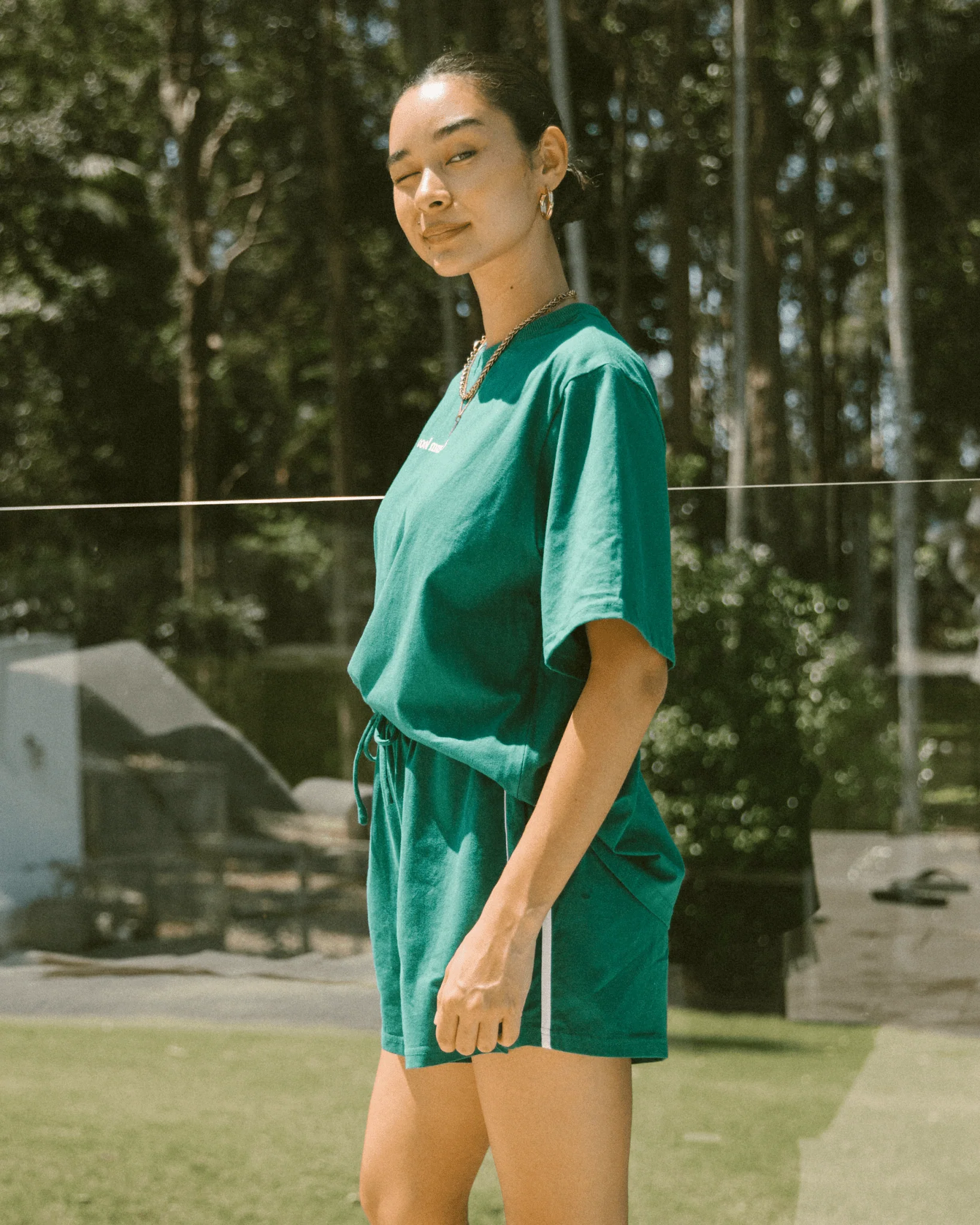 Essentials Tee | Emerald & White - Image 5