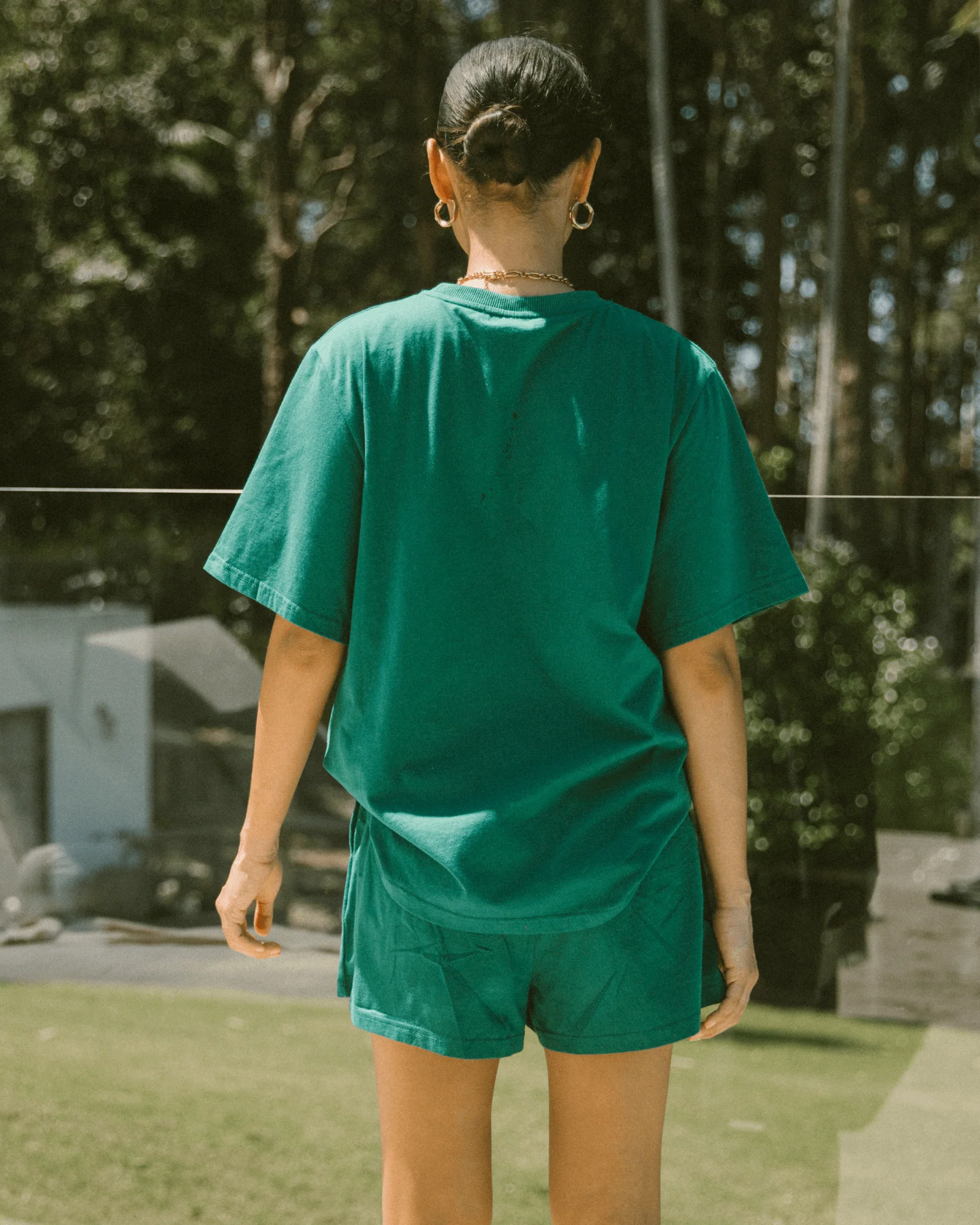 Essentials Tee | Emerald & White - Image 7