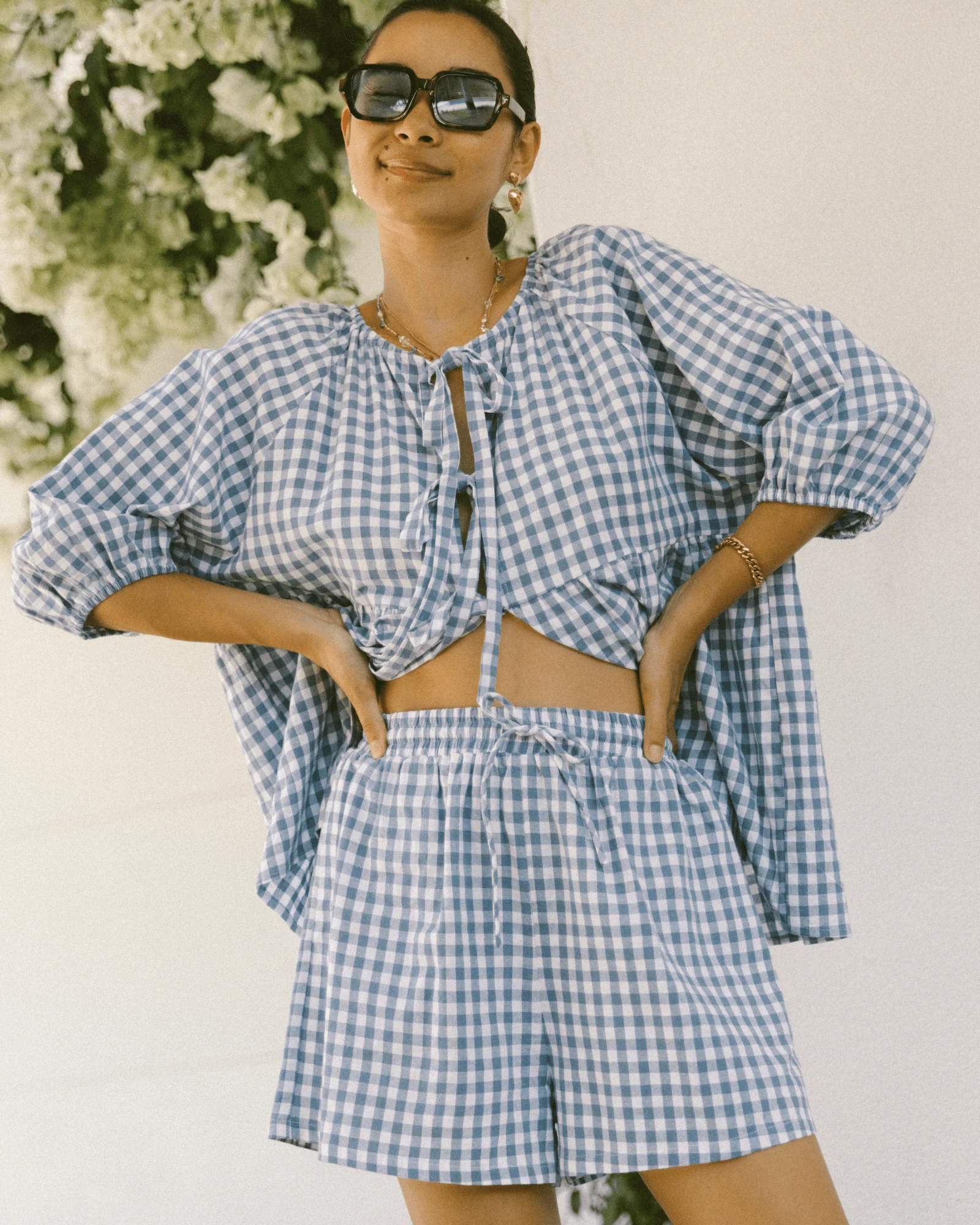 FINAL SALE | Florence Top | Blue Gingham - Image 10