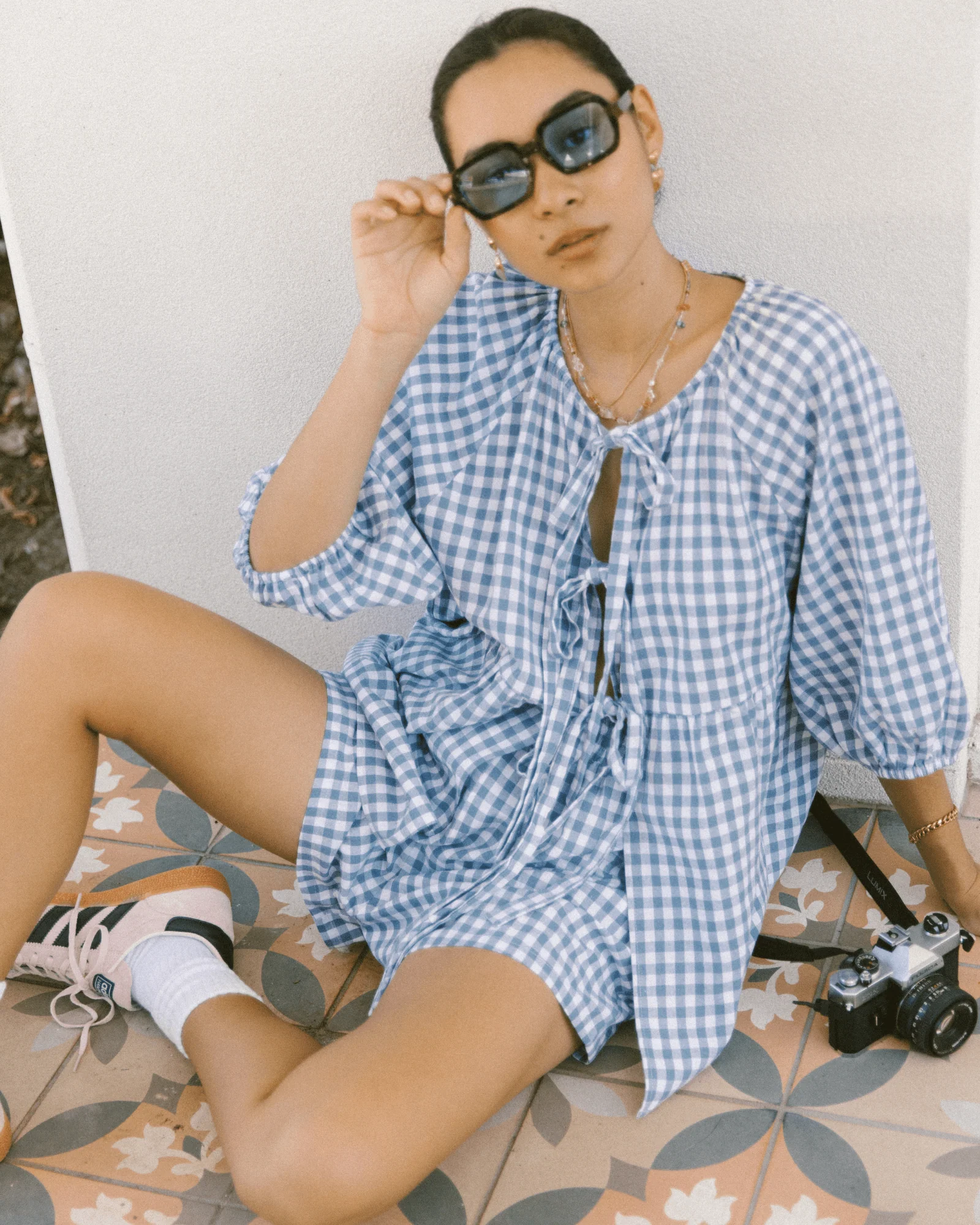 FINAL SALE | Florence Top | Blue Gingham - Image 5