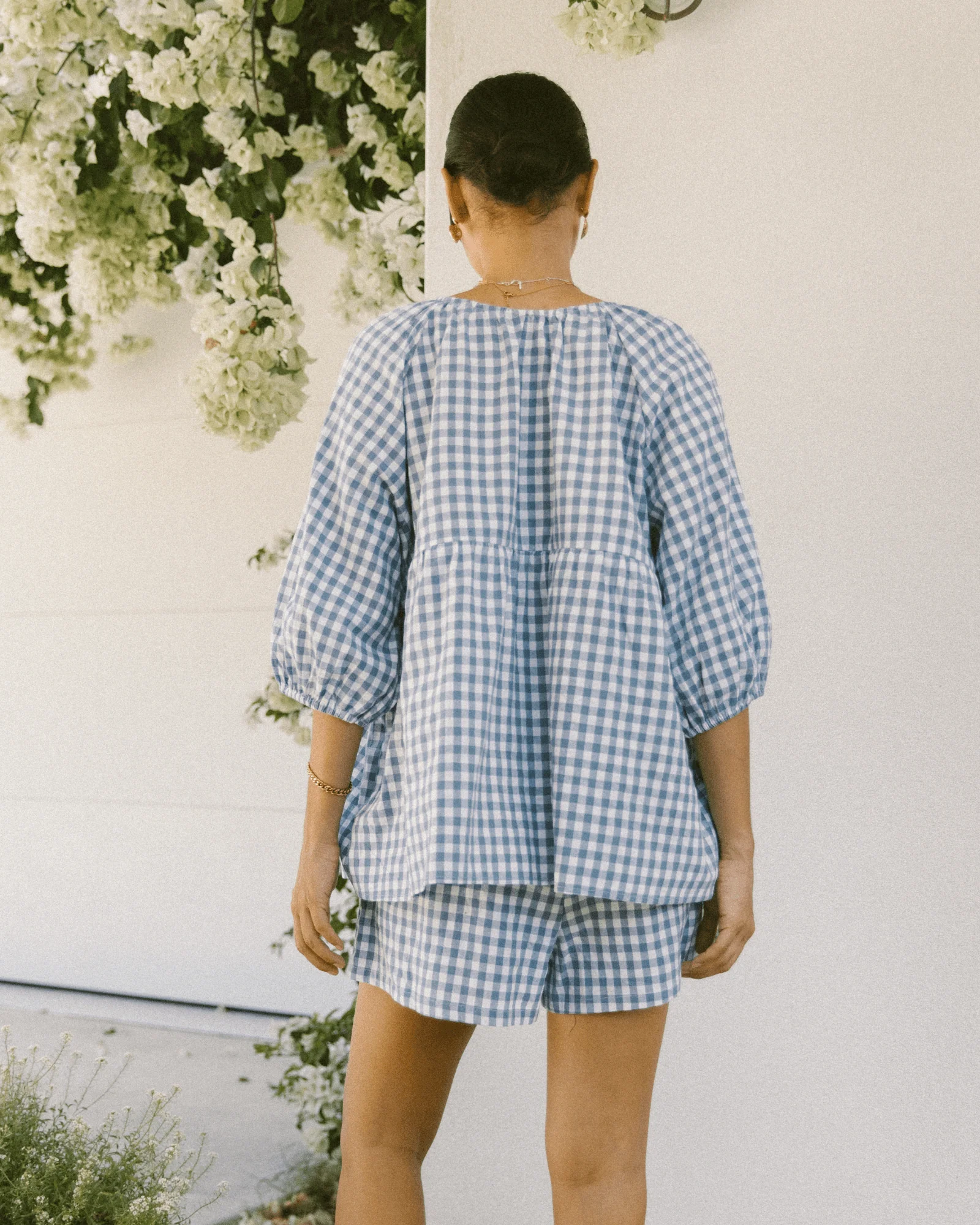 FINAL SALE | Florence Top | Blue Gingham - Image 8