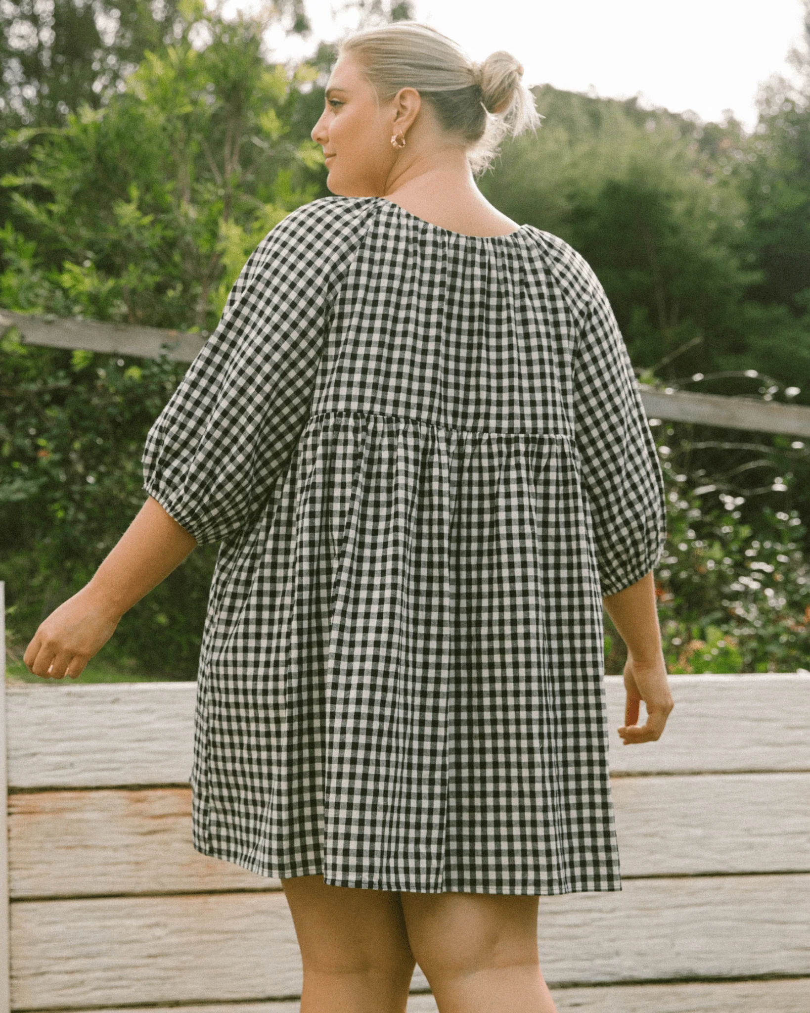 FINAL SALE | Florence Mini Dress | Black Gingham - Image 16