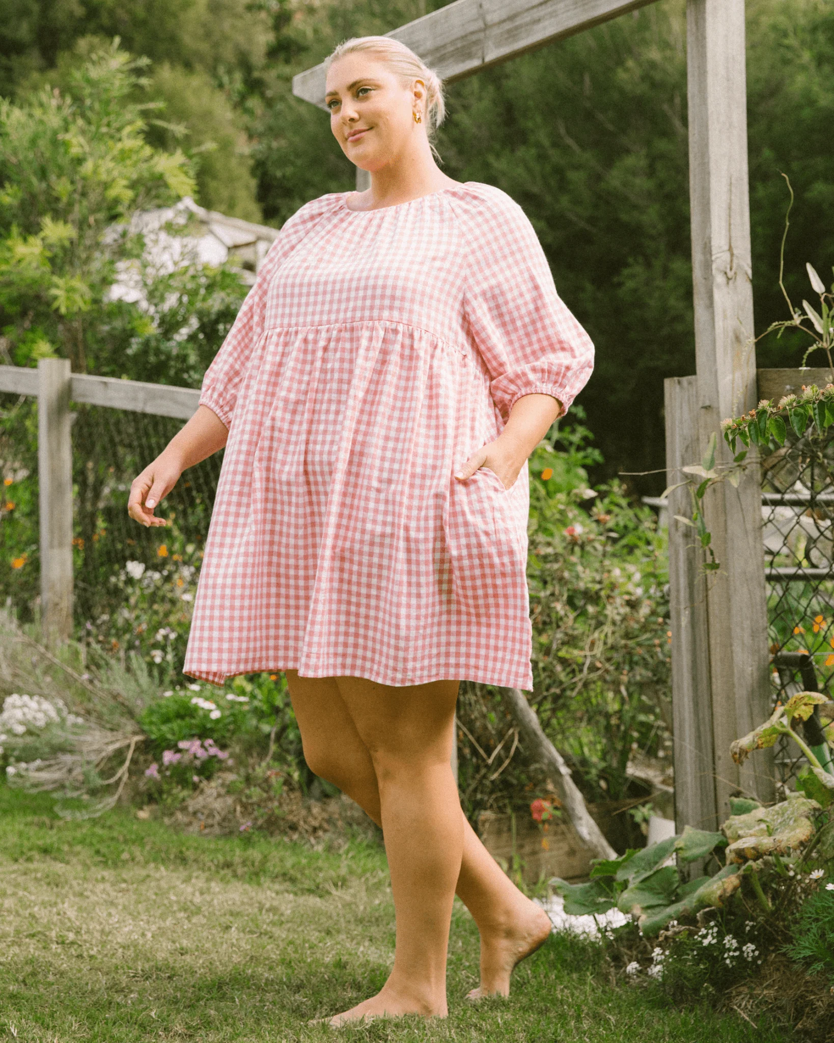 FINAL SALE | Florence Mini Dress | Pink Gingham - Image 11